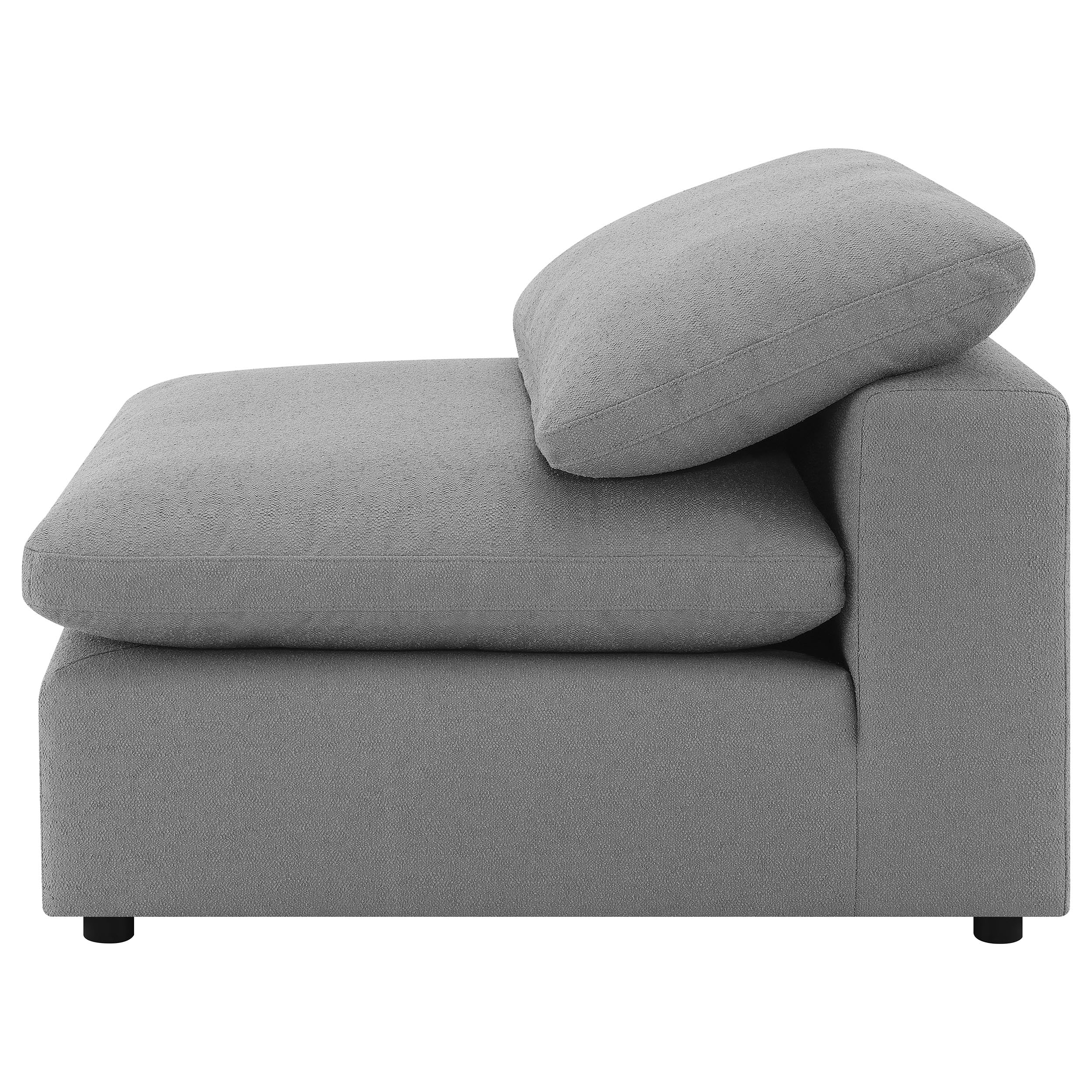 Raleigh Boucle Upholstered Modular Sectional Grey - Grey (551754-SETB)