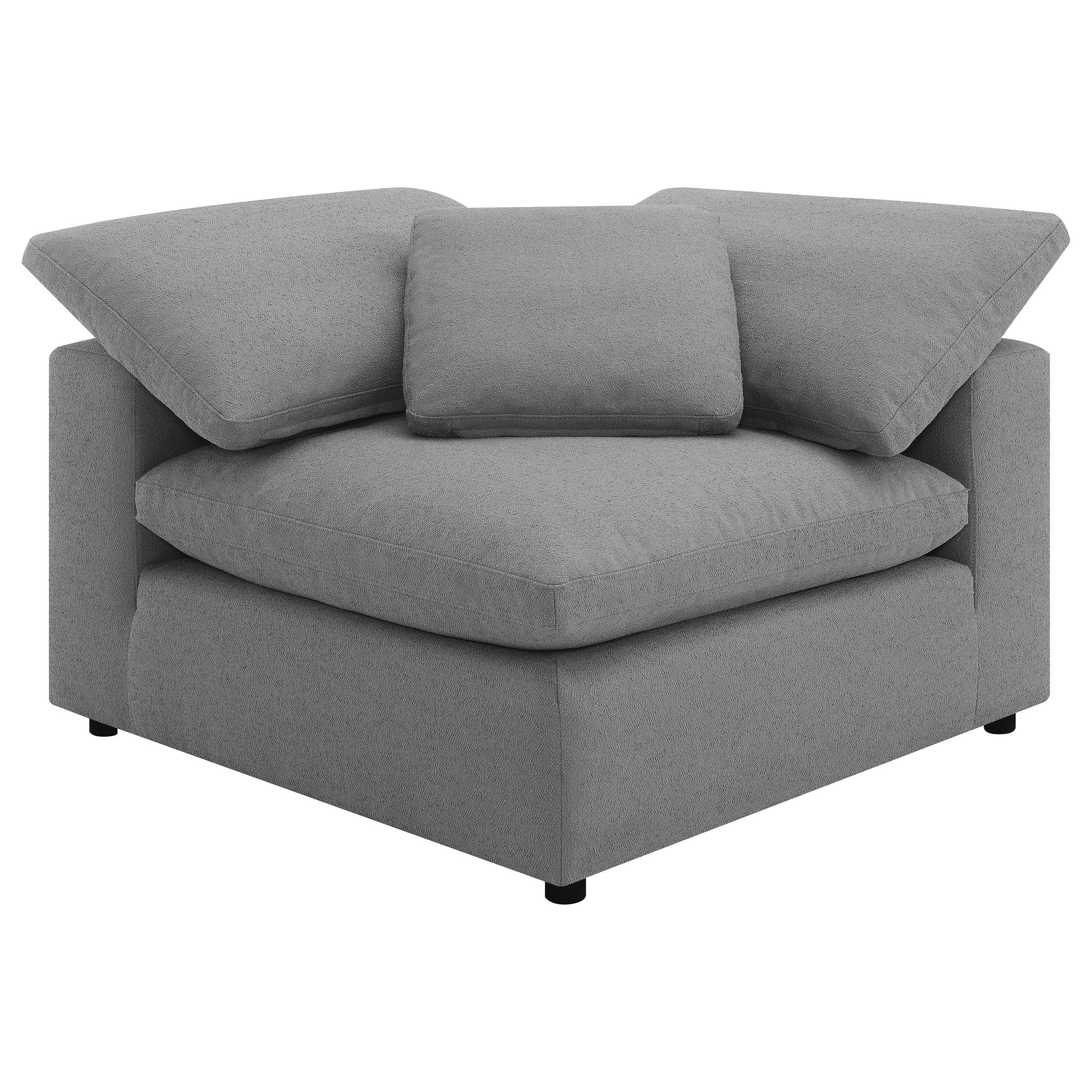 Raleigh Boucle Upholstered Modular Sectional Grey - Grey (551754-SETB)