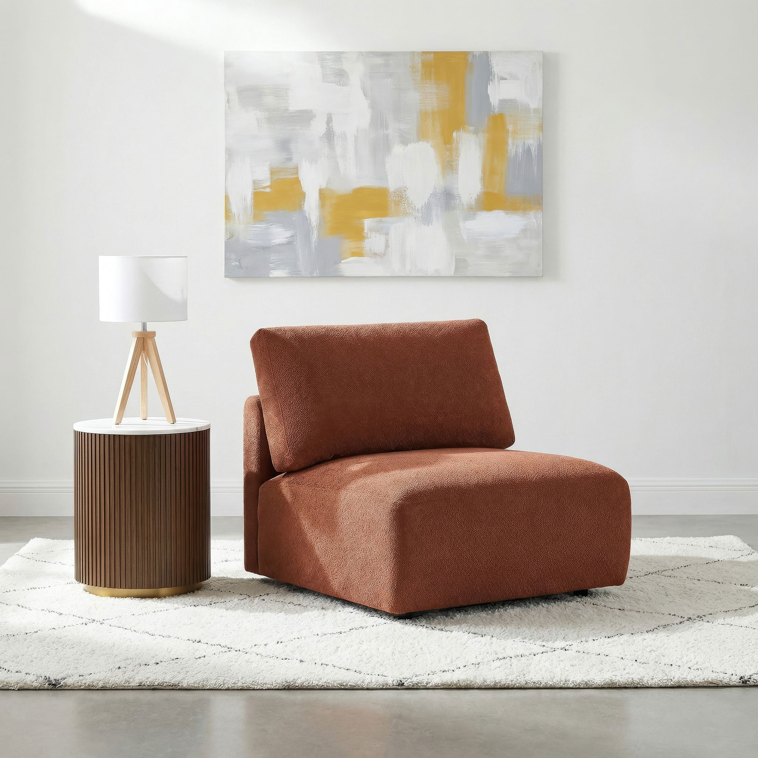 Elysia Upholstered Modular Armless Chair