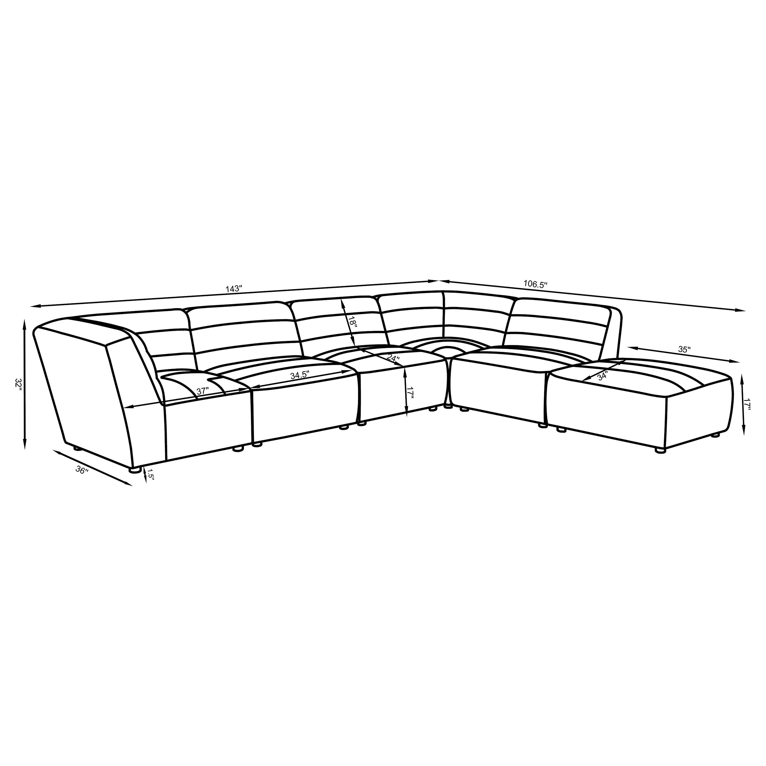 Sunny Modular Sectional Sofa - Dark Charcoal