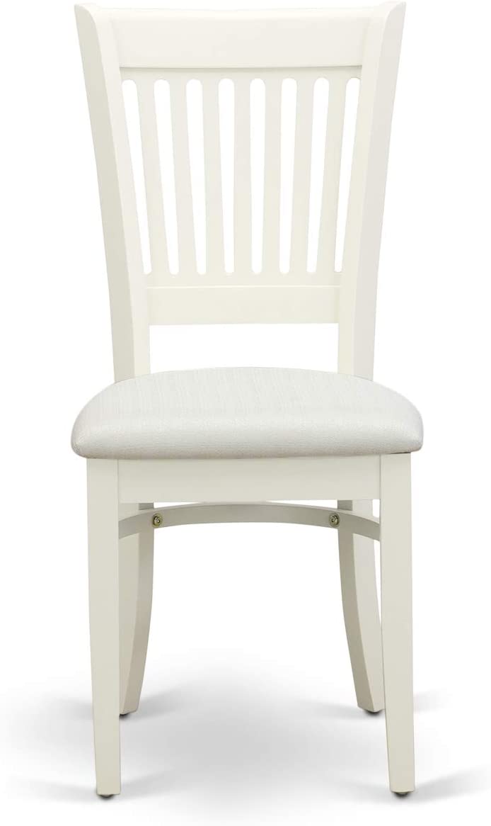 5 Pc White Round 42" Drop Leaf Kitchen Dinette Dining Table and 4 Padded Chairs