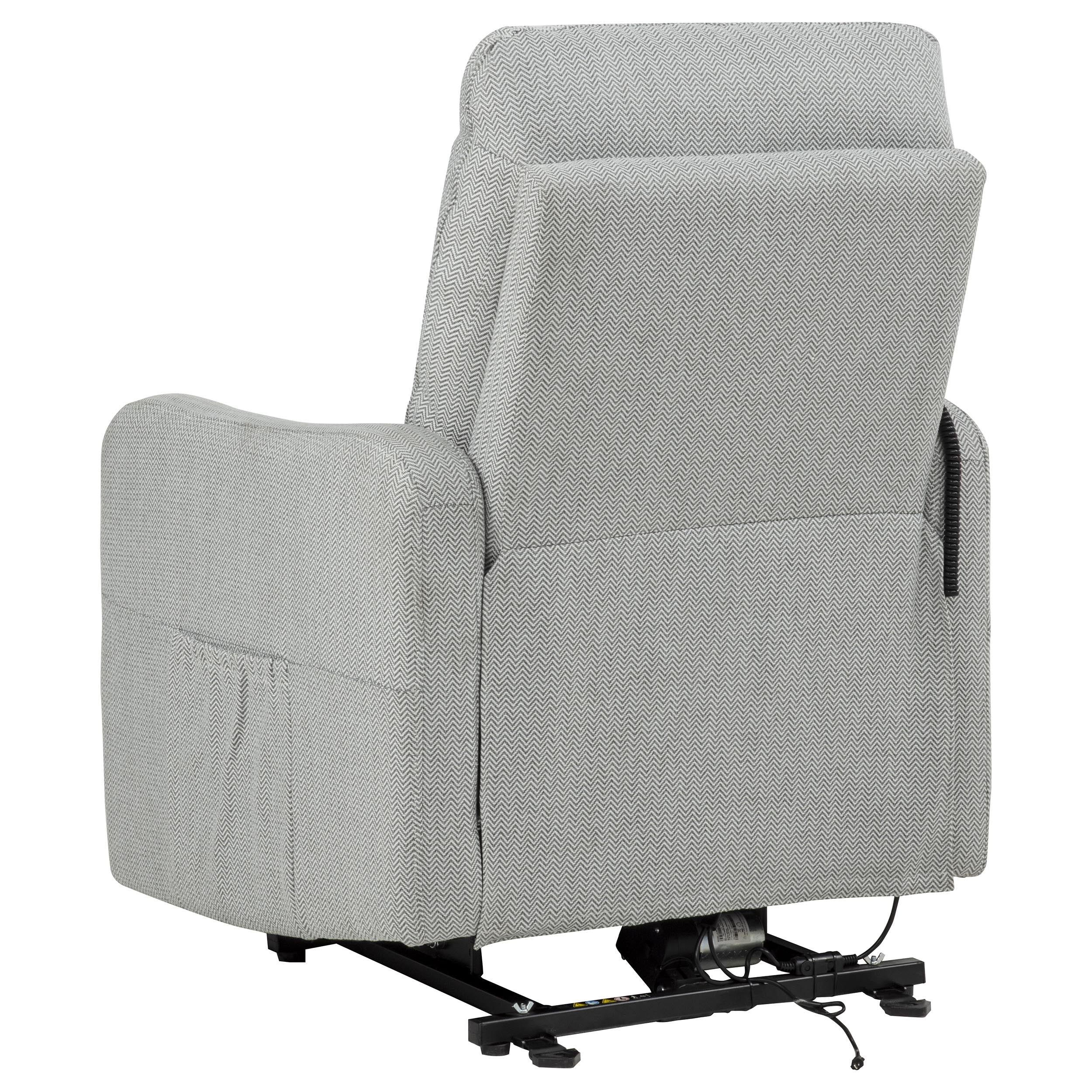 Dayes Upholstered Power Lift Recliner Chair Light Grey