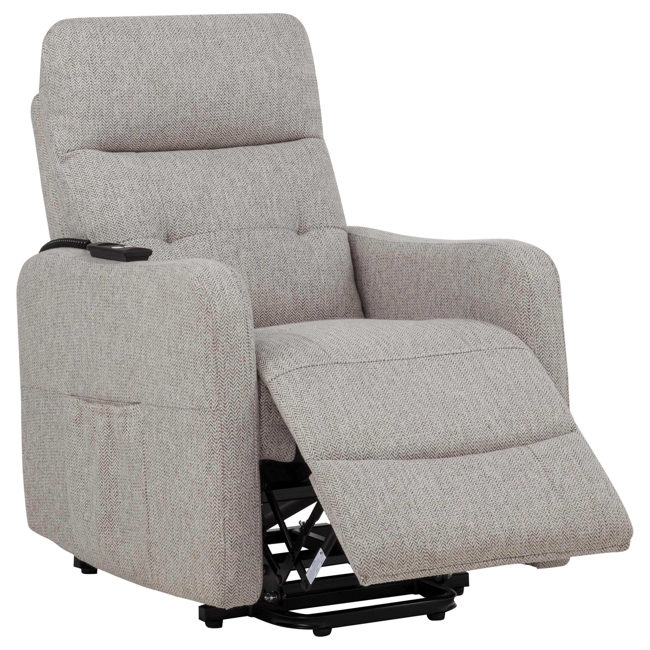 Dayes Upholstered Power Lift Recliner Chair Taupe