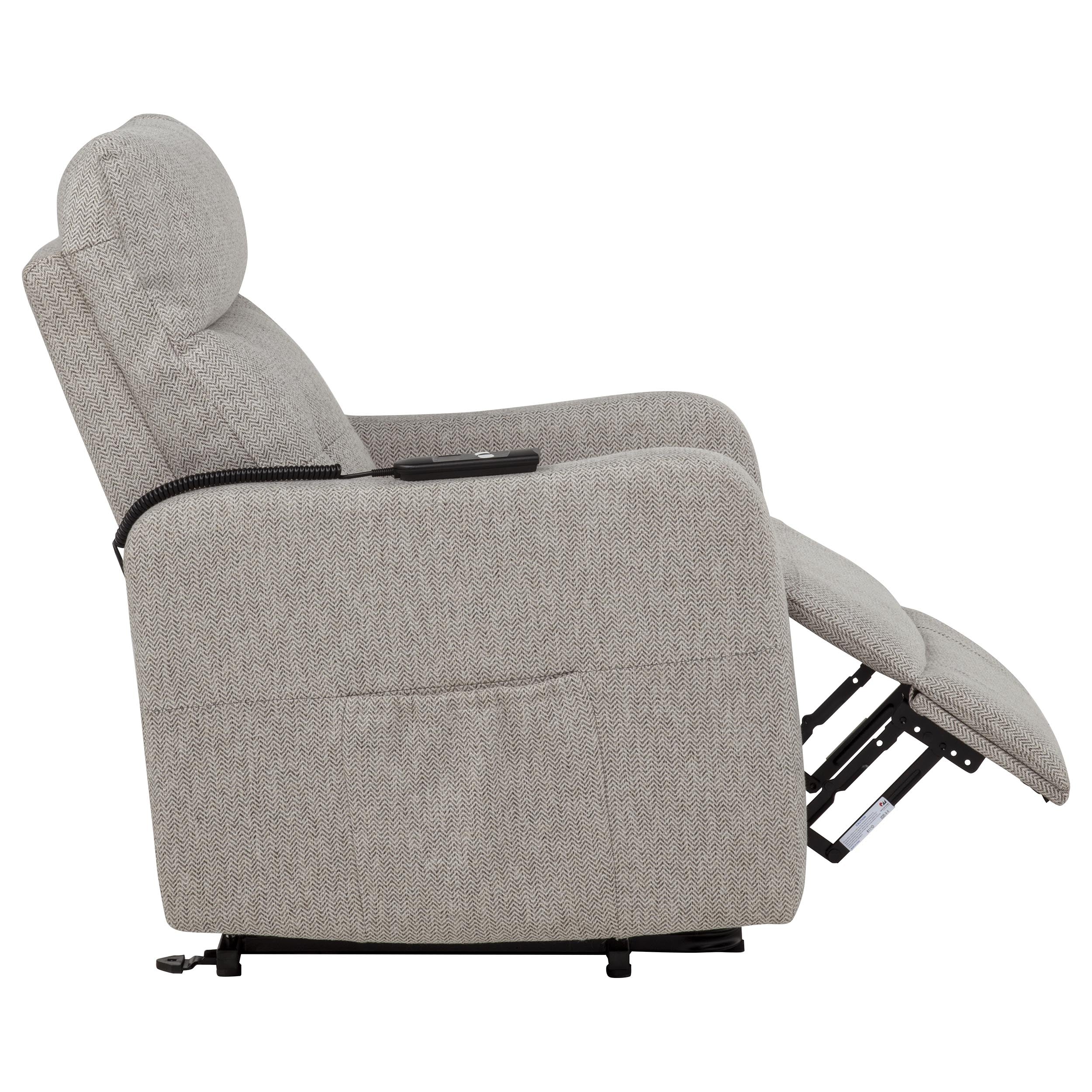 Dayes Upholstered Power Lift Recliner Chair Taupe