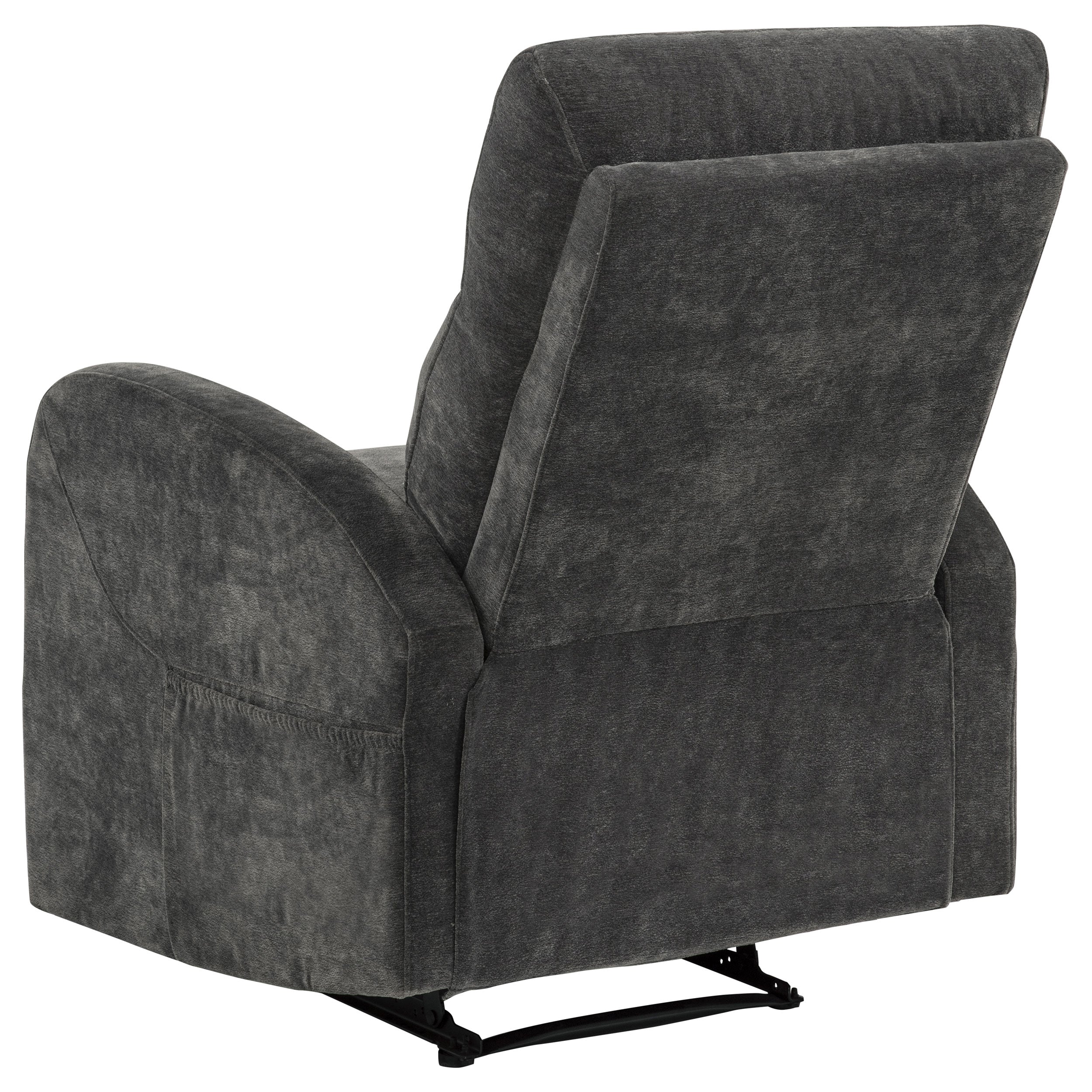 Hamilton Chenille Manual Recliner Charcoal Grey