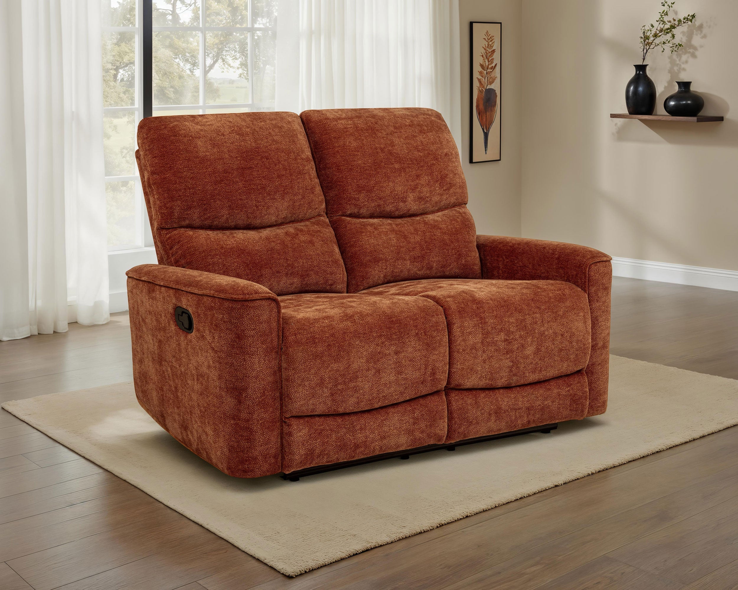 Navarro Reclining Loveseat - Burnt Orange
