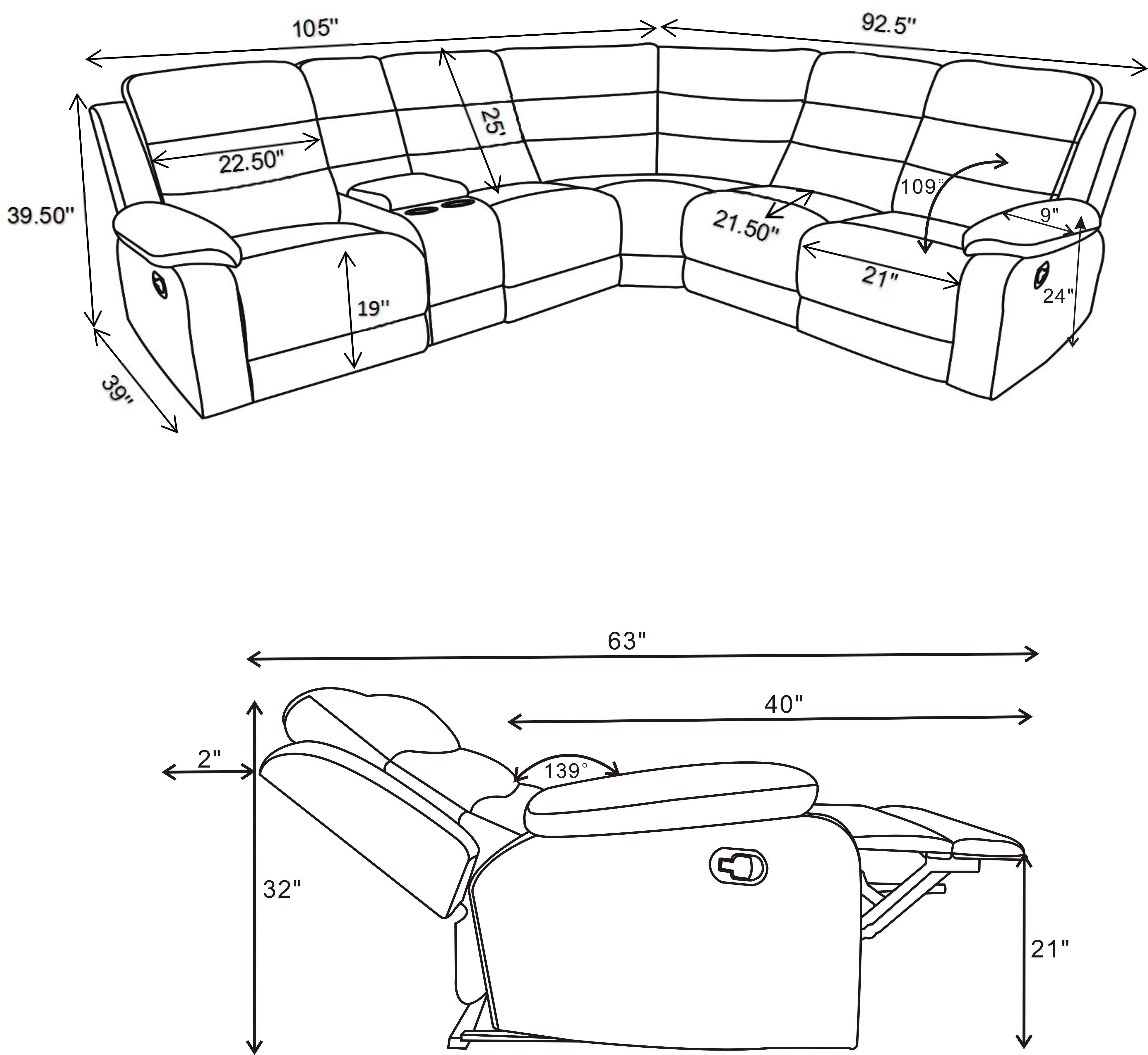David Reclining Sectional Sofa