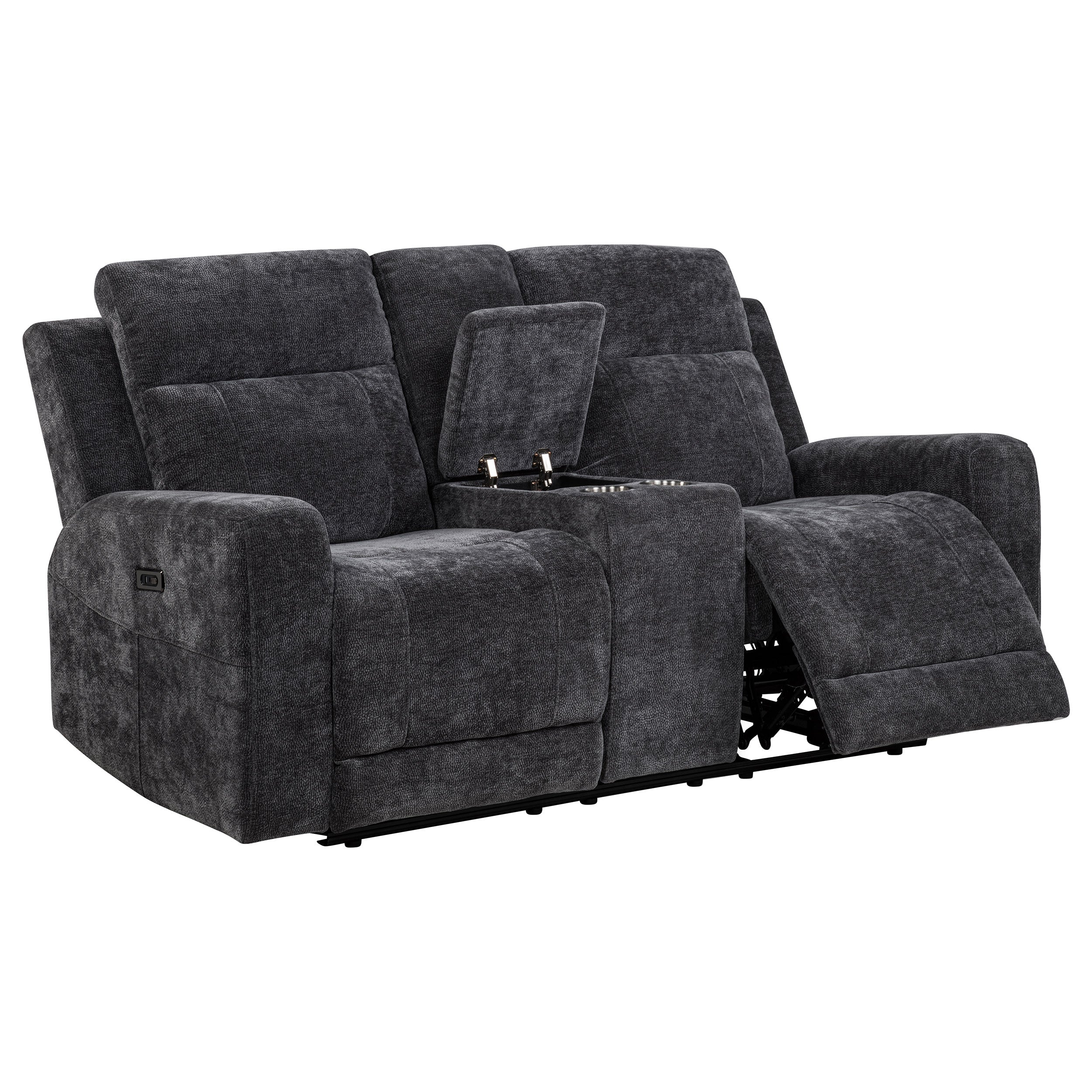 Kennett Power Reclining Loveseat - Dark Grey