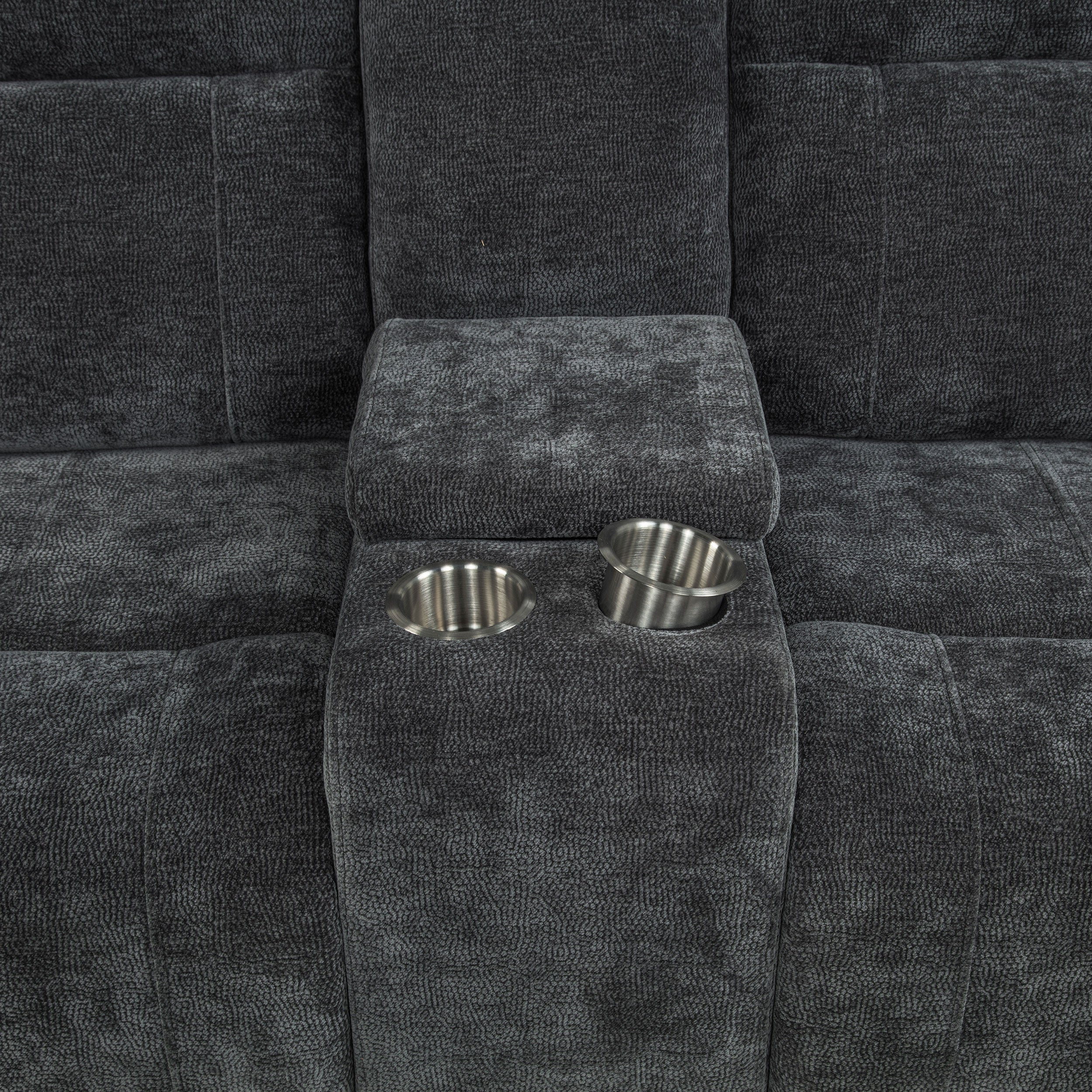 Kennett Power Reclining Loveseat - Dark Grey