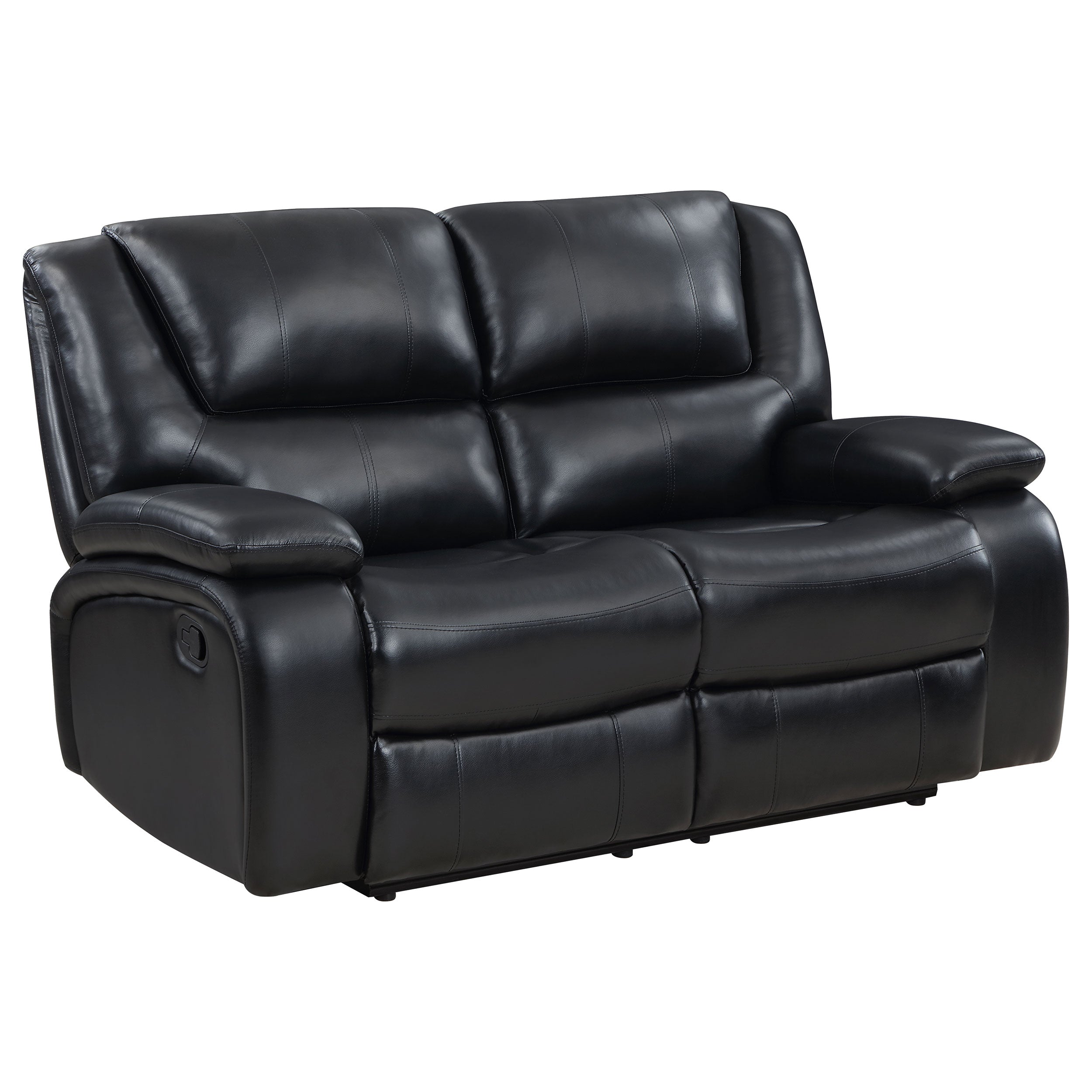 Camila Reclining Sofa Set - 2 Piece - Black