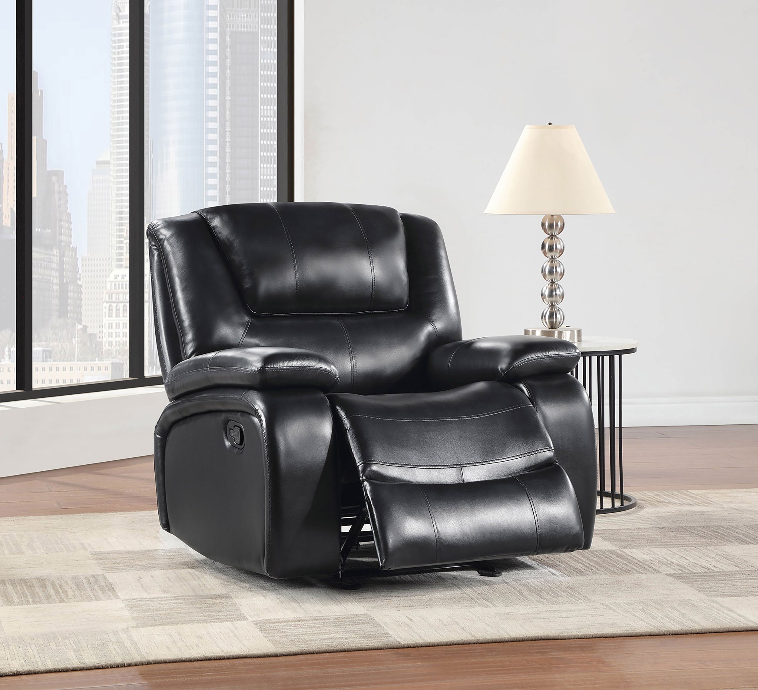 Camila Glider Recliner - Black
