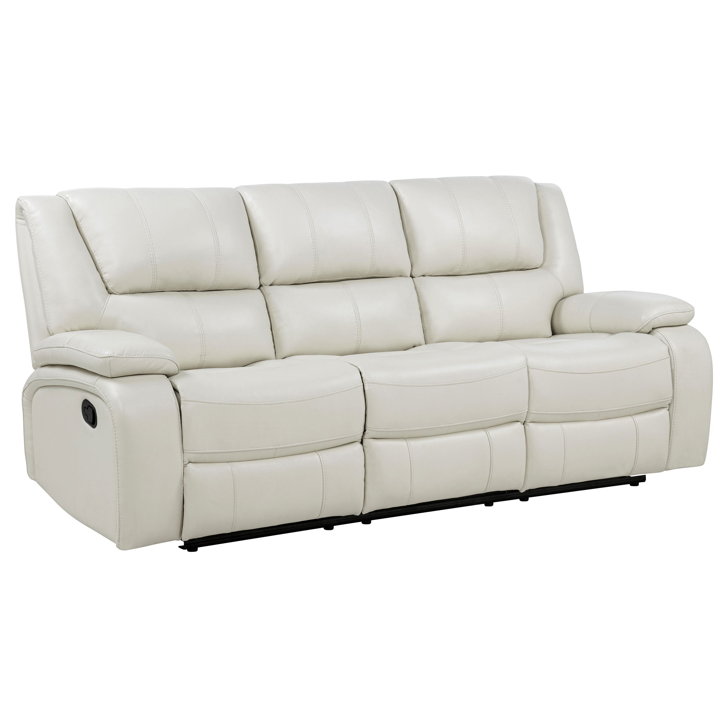 Camila 3-piece Upholstered Reclining Sofa Set White