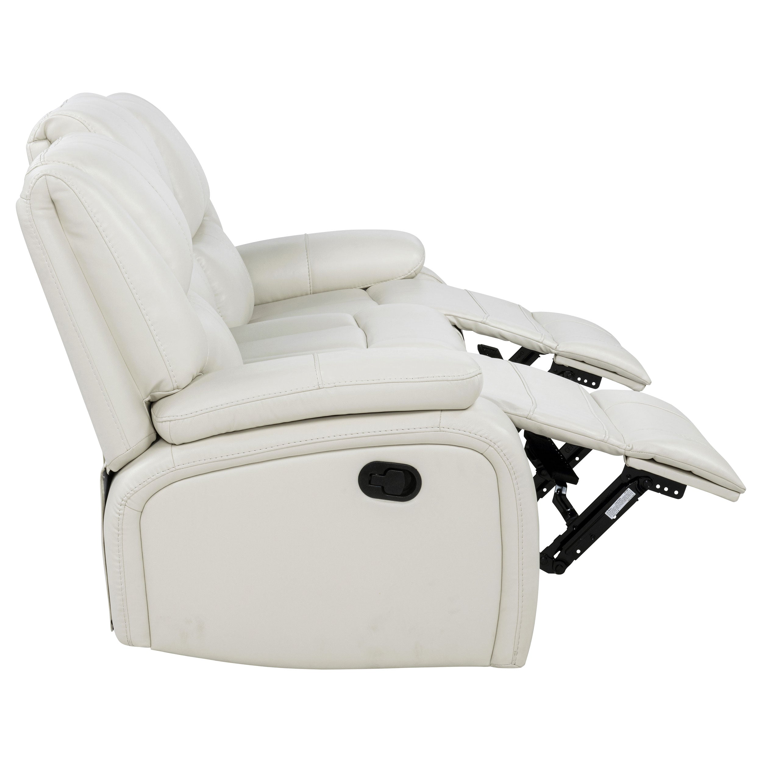 Camila 3-piece Upholstered Reclining Sofa Set White