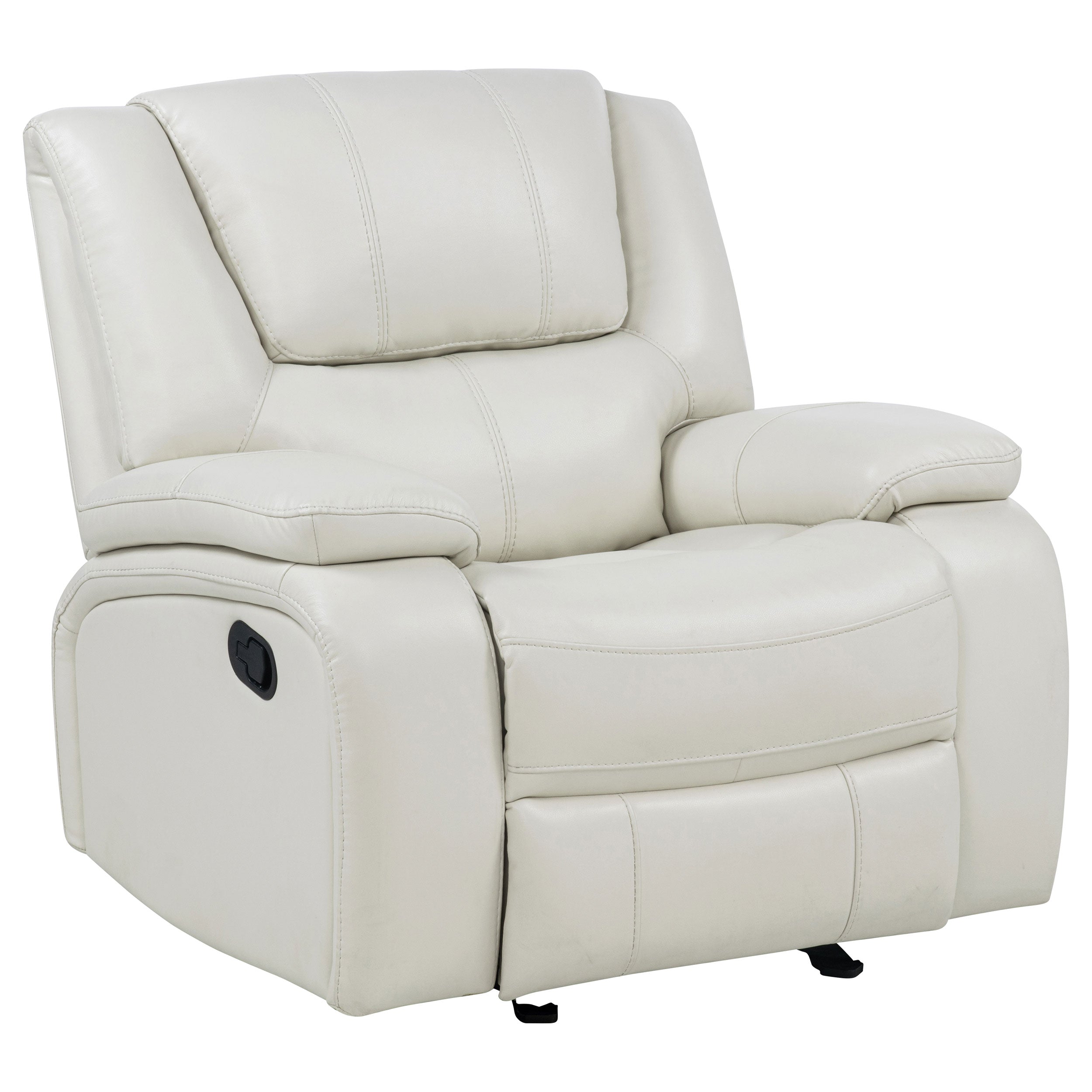 Camila 3-piece Upholstered Reclining Sofa Set White