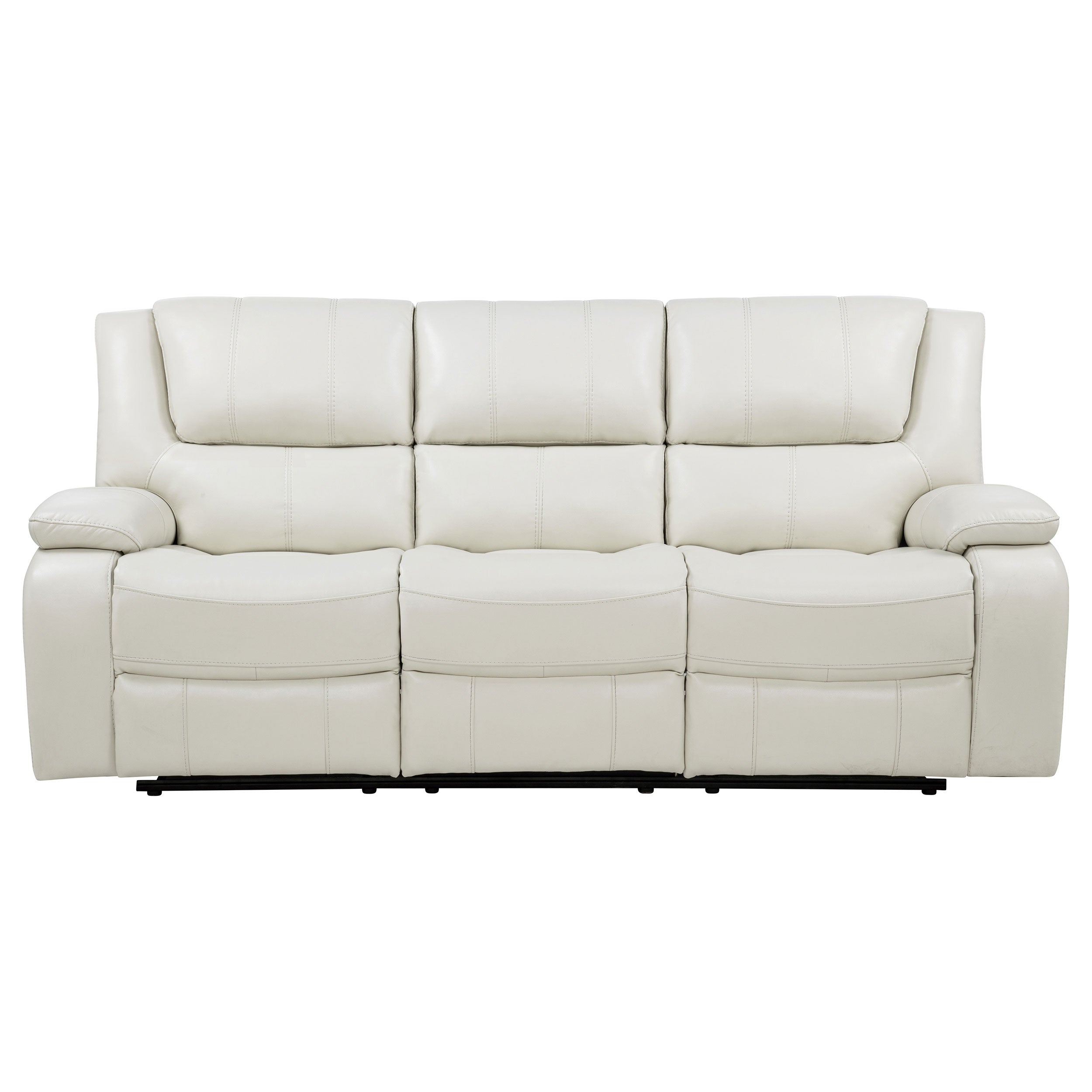 Camila Upholstered Motion Reclining Sofa White