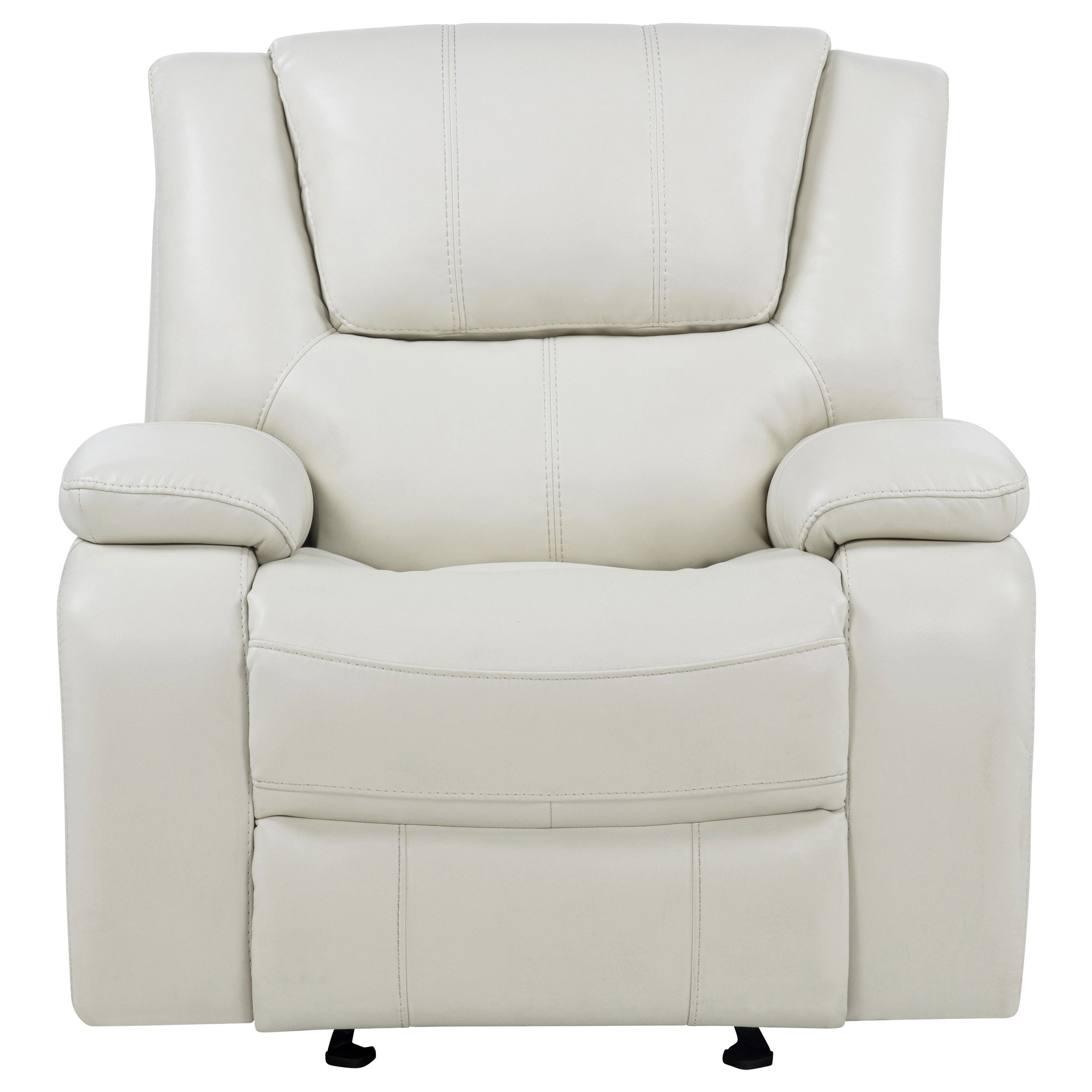 Camila Upholstered Glider Recliner Chair White