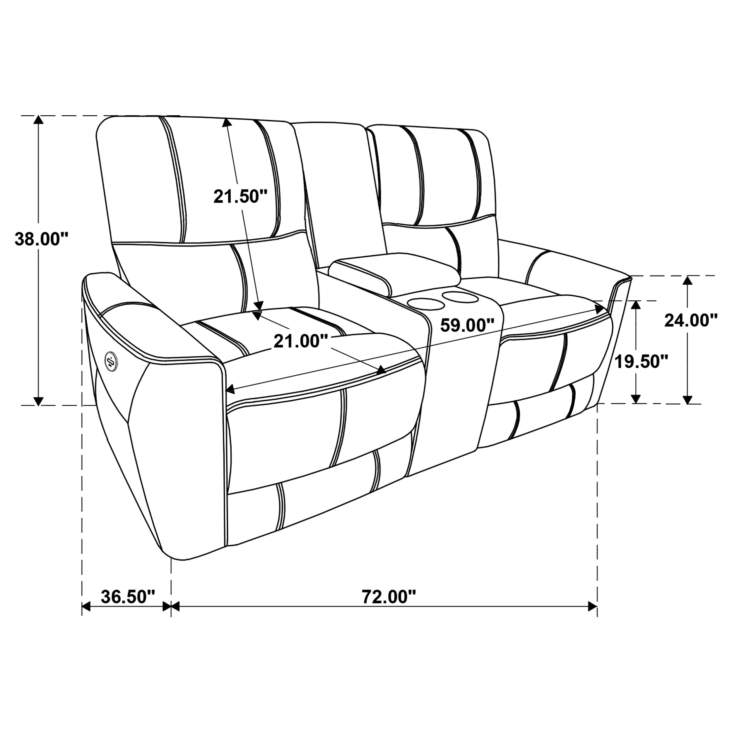 Greenfield Power Reclining Sofa Set - 3 Piece - Dove Grey