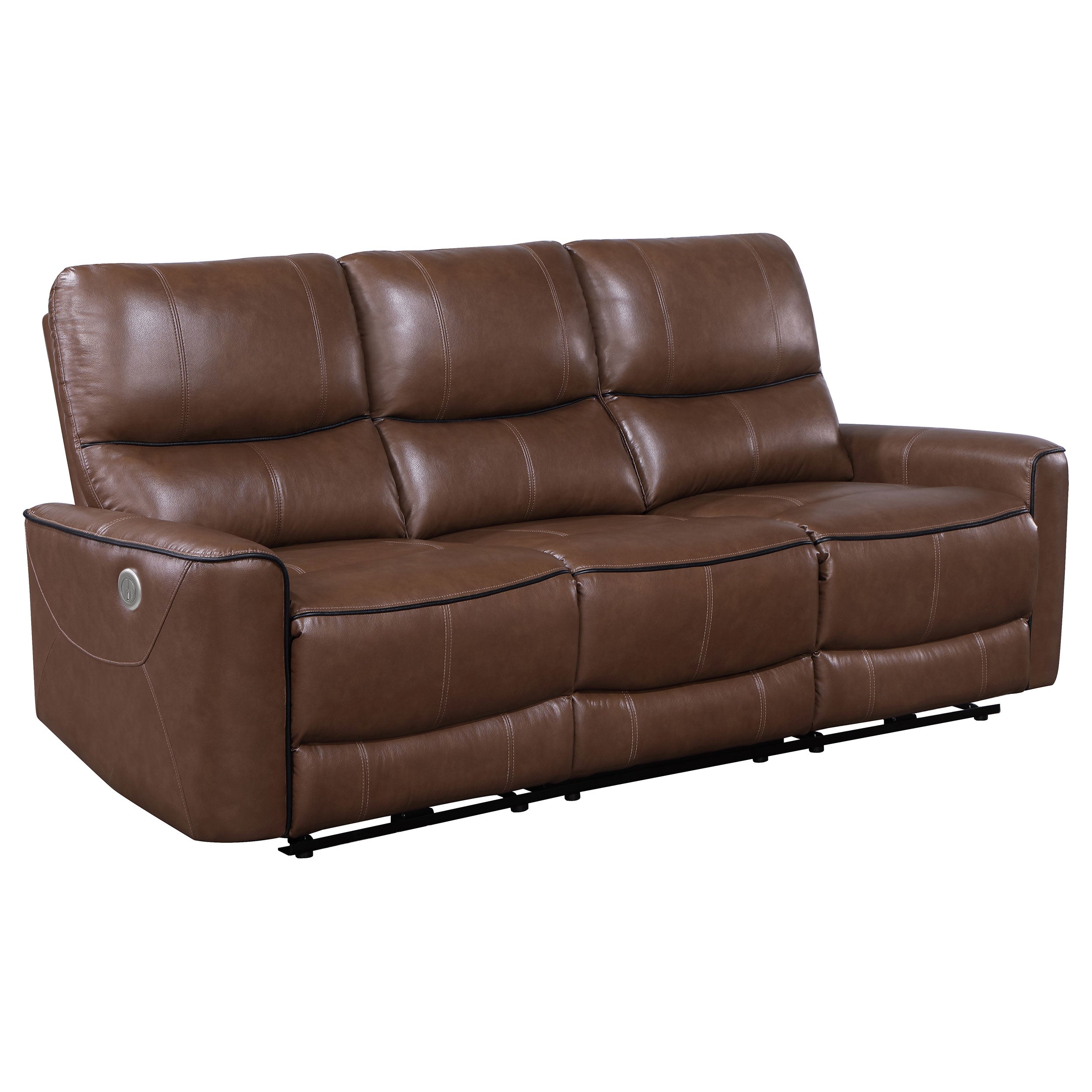 Greenfield Power Reclining Sofa Set - 2 Piece - Saddle Brown