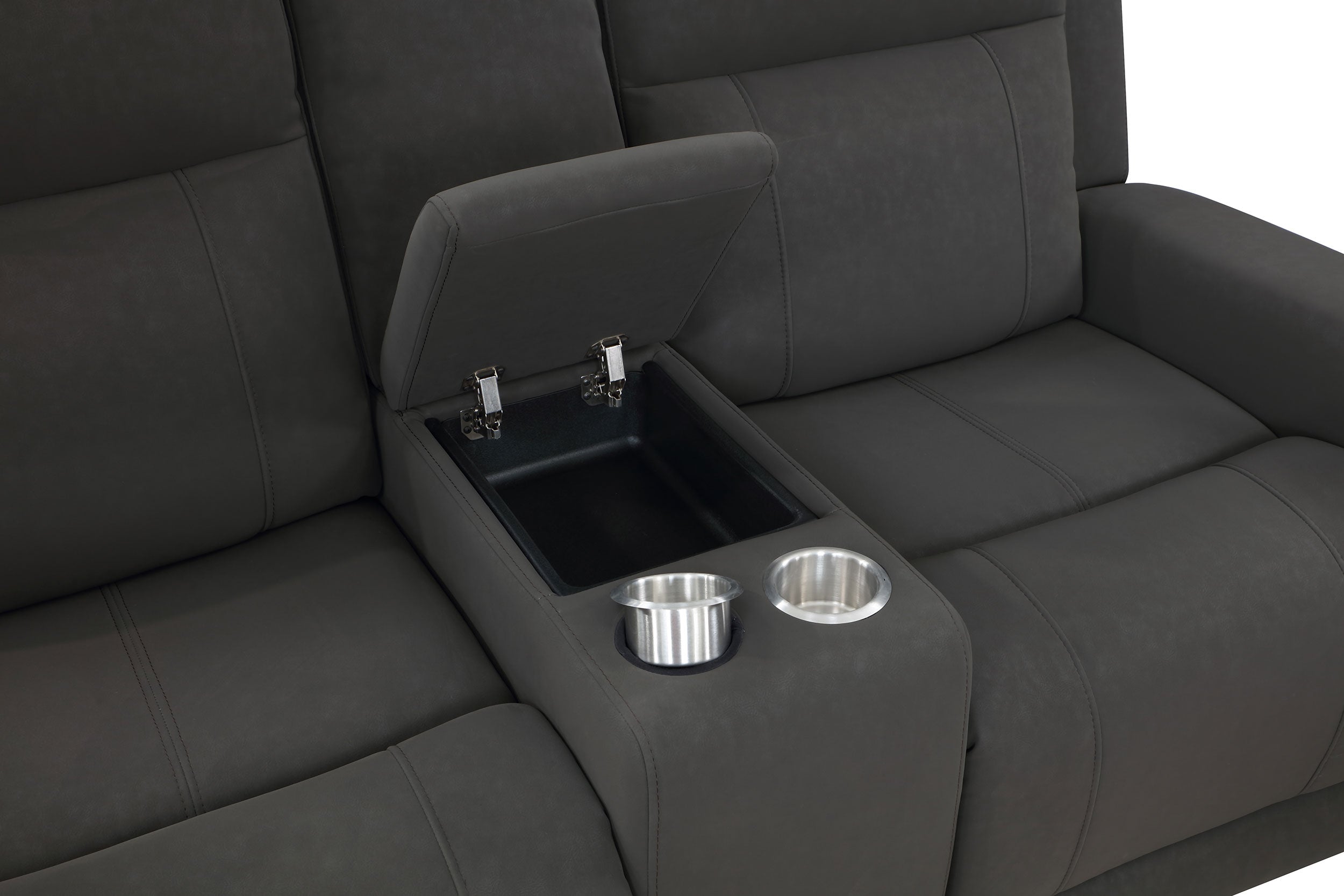 Brentwood Reclining Loveseat - Dark Charcoal
