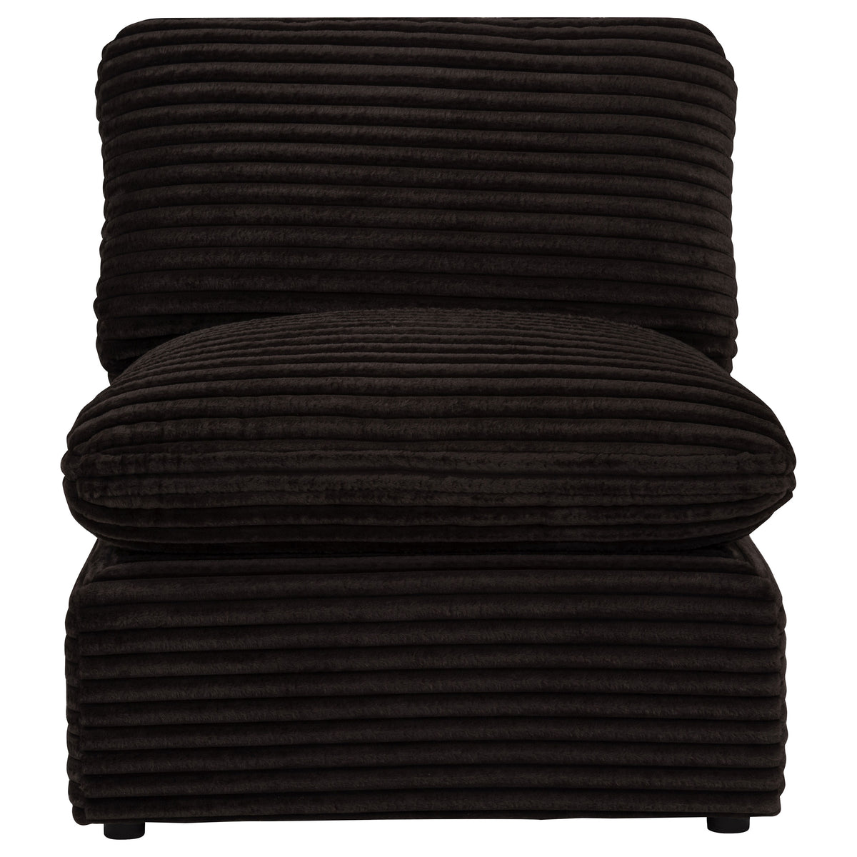 Collins Modular Armless Chair Chocolate Brown
