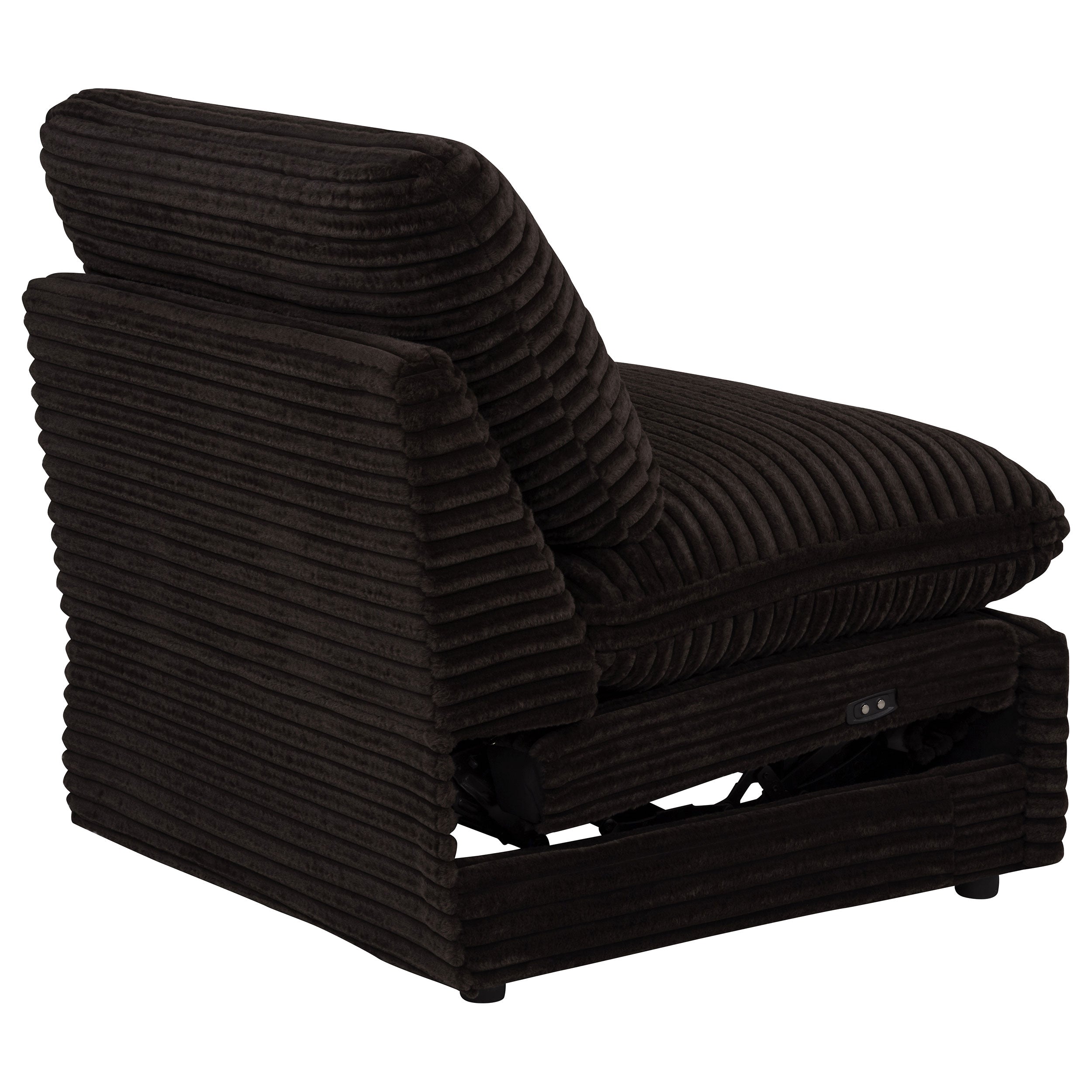 Collins Modular Power Armless Recliner Chocolate Brown