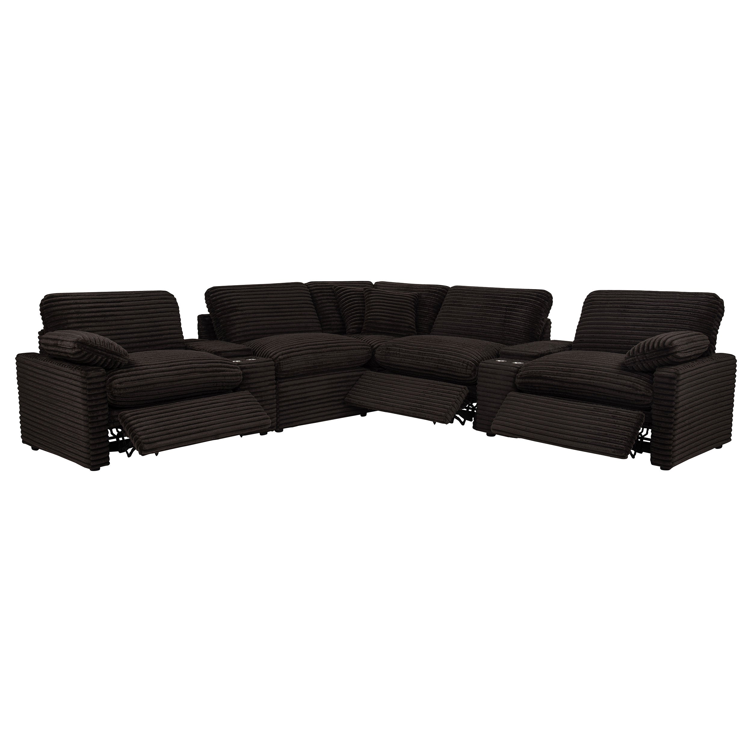 Collins 7-piece Modular Power Reclining Sectional Chocolate Brown