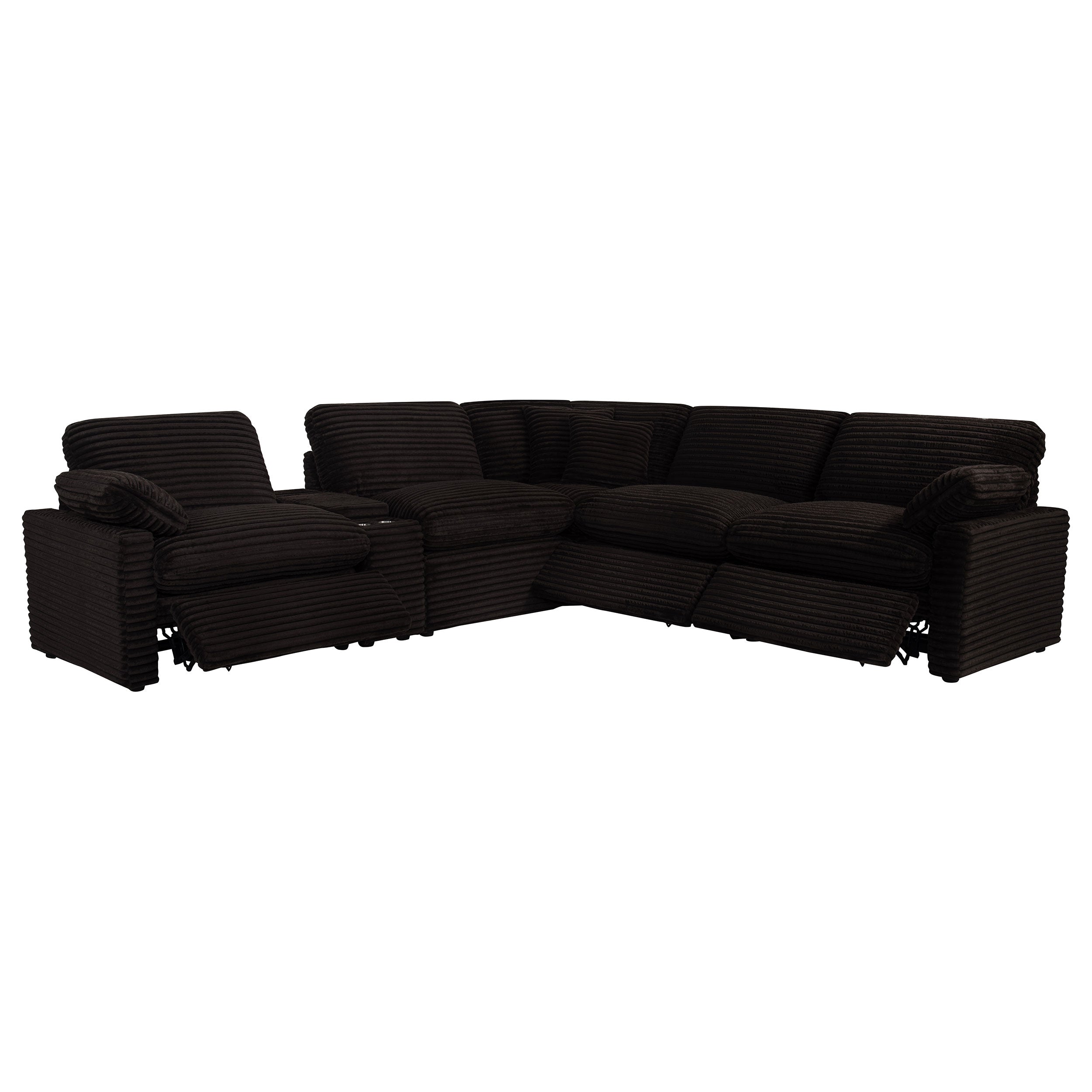 Collins 6-piece Modular Power Reclining Sectional Chocolate Brown