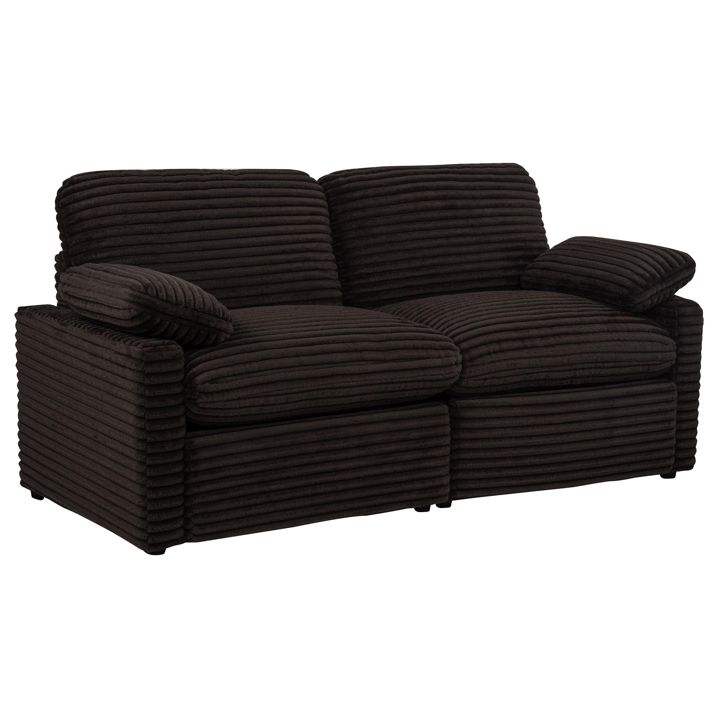 Collins Modular Power Loveseat Chocolate Brown