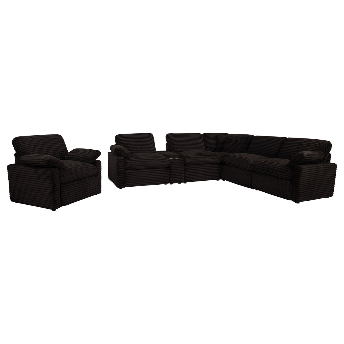 Collins Upholstered Power Recliner Chair Chocolate Brown