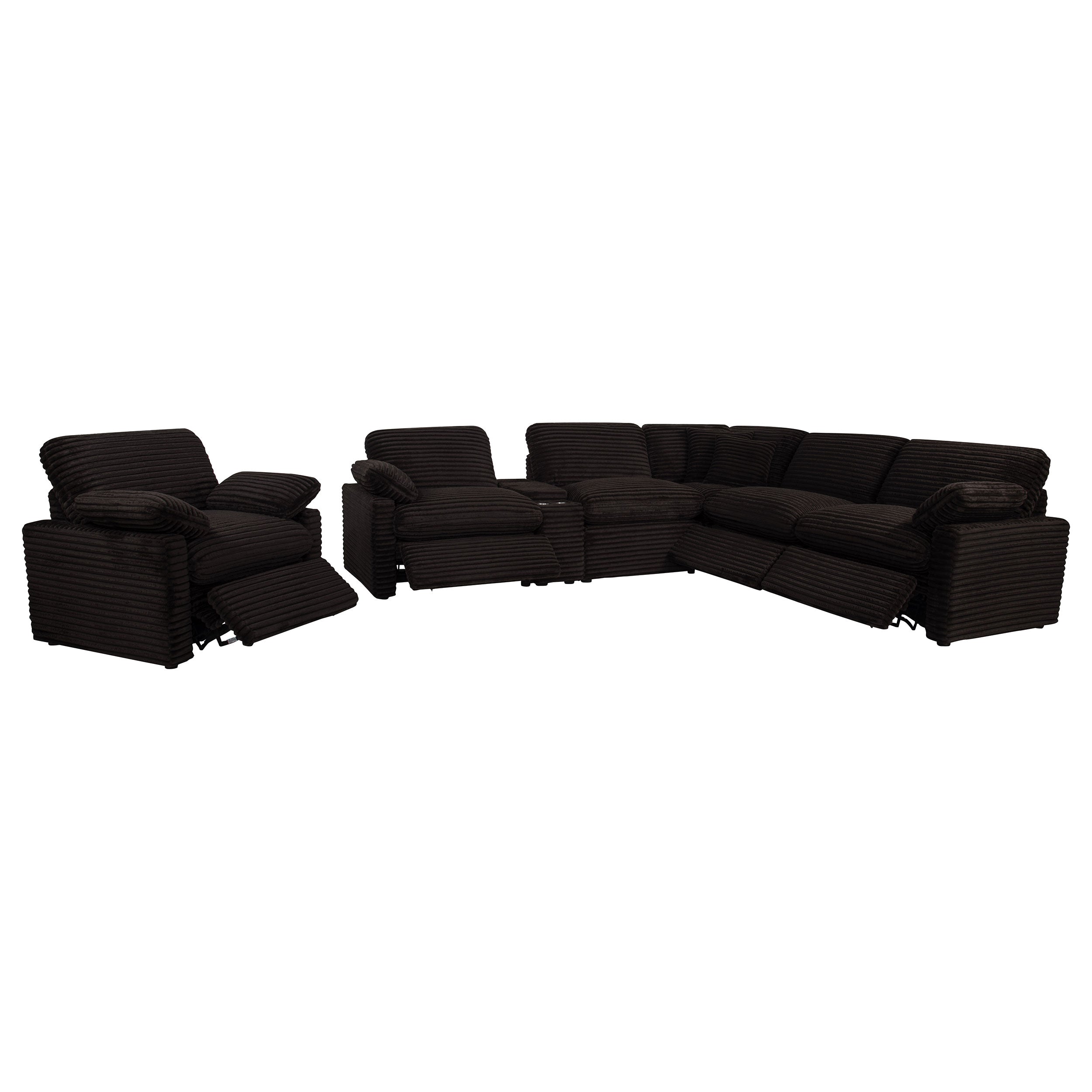 Collins Upholstered Power Recliner Chair Chocolate Brown