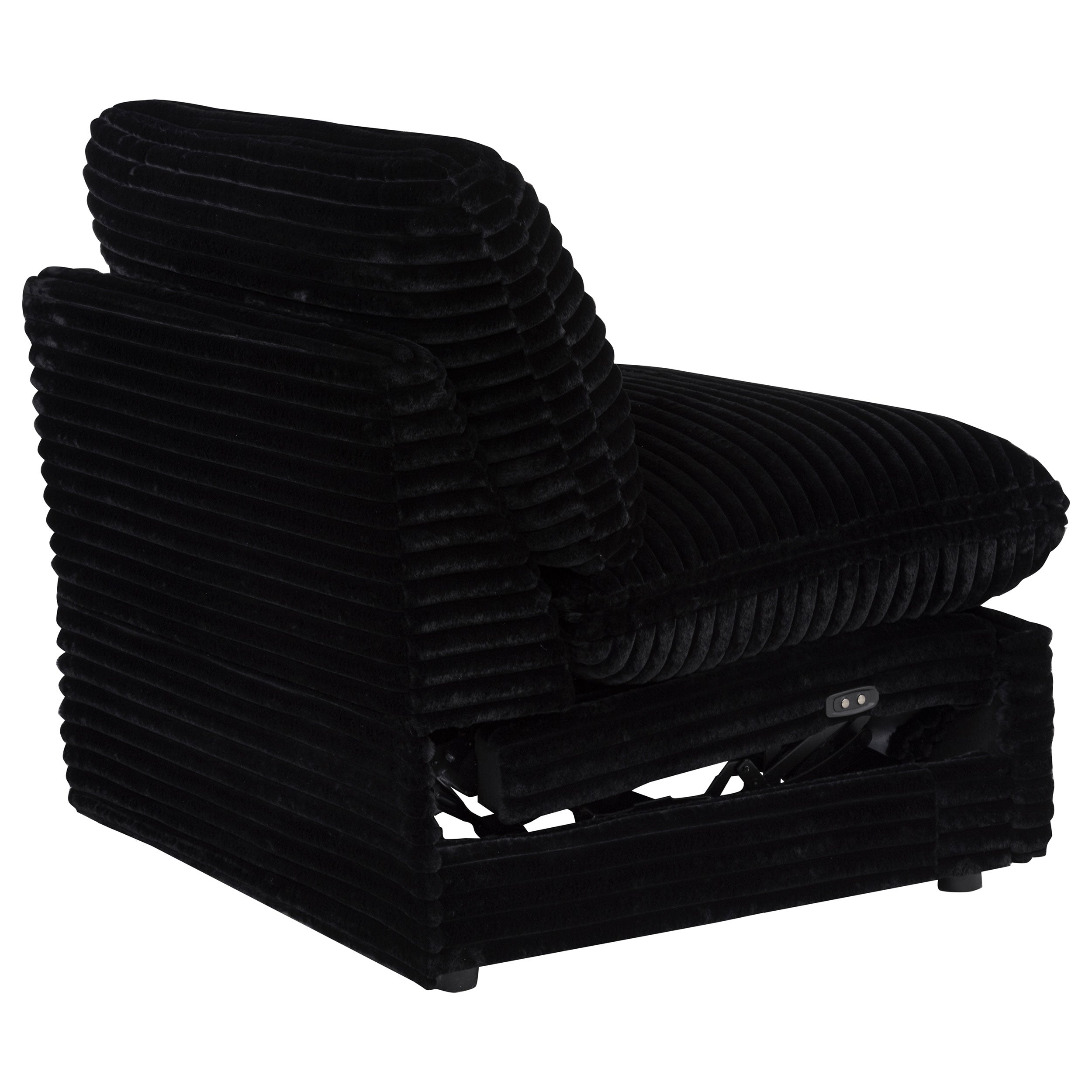 Collins Modular Power Armless Recliner Black