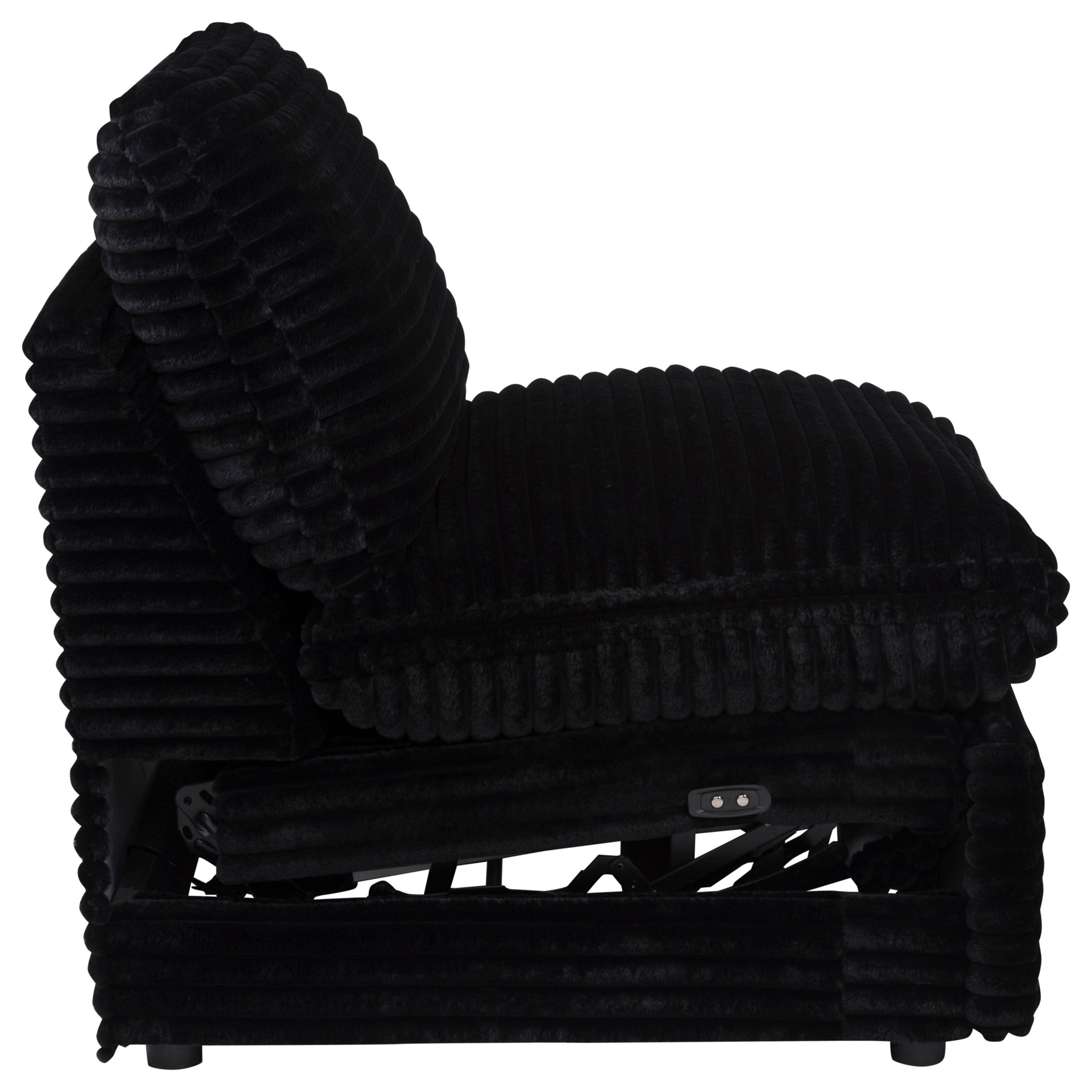 Collins Modular Power Armless Recliner Black