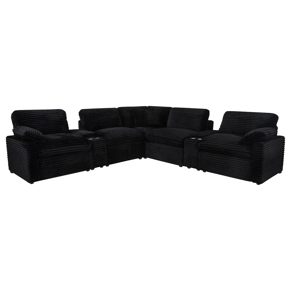 Collins 7-piece Modular Power Reclining Sectional Black