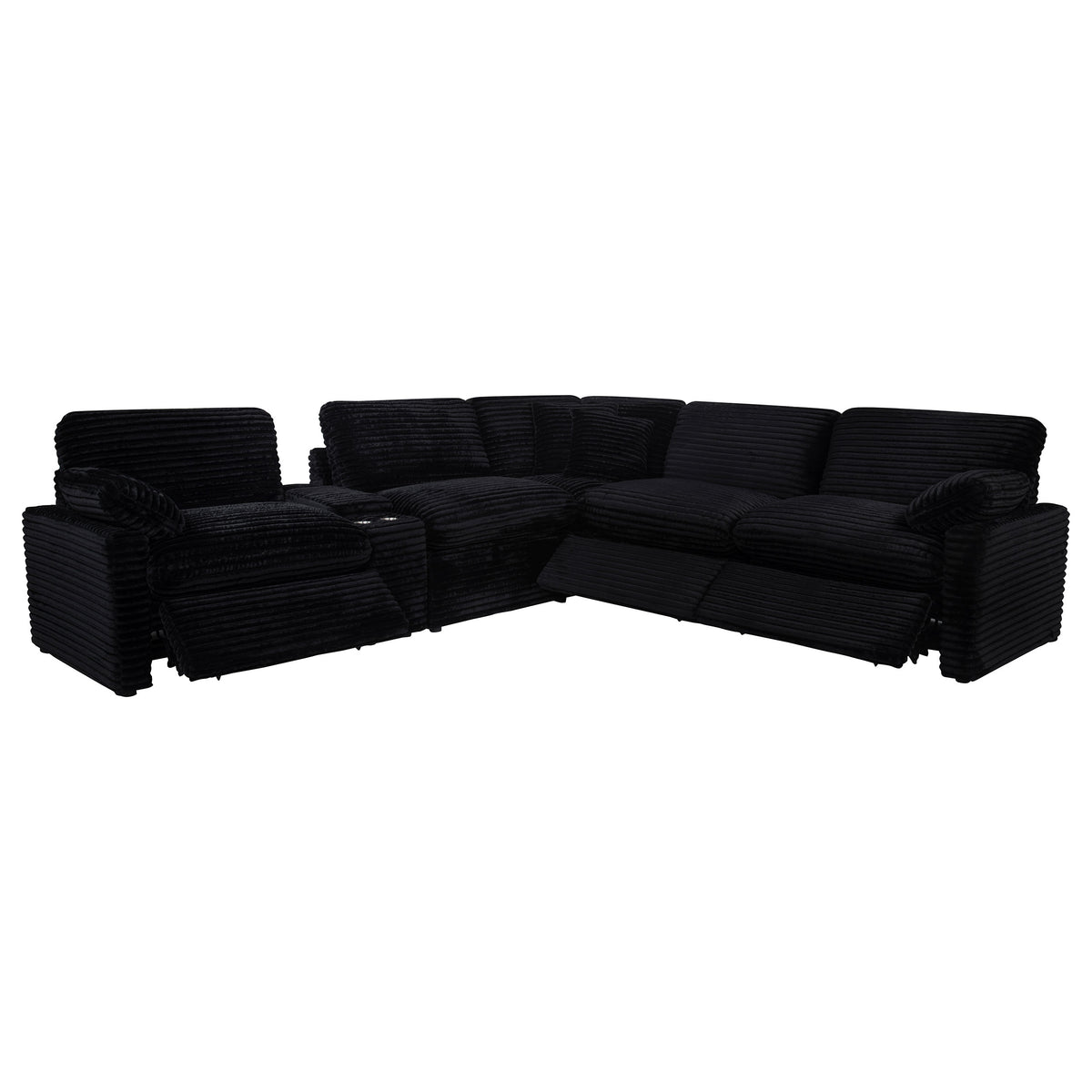 Collins 6-piece Modular Power Reclining Sectional Black