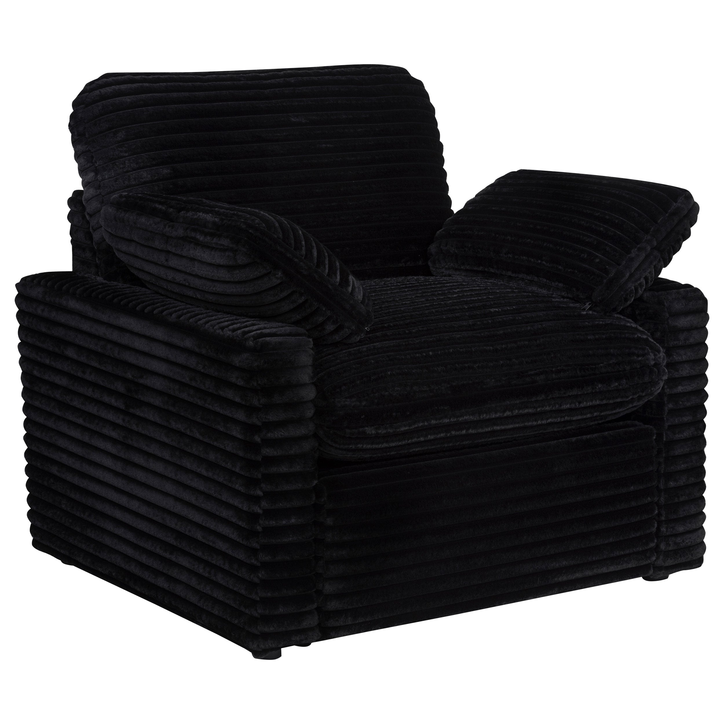 Collins Upholstered Power Recliner Chair Black