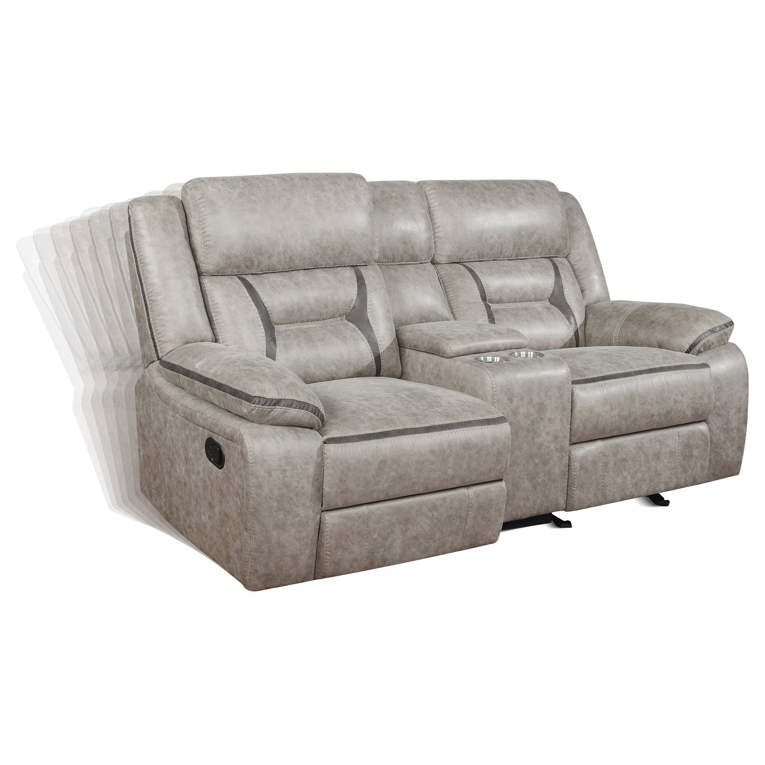 Greer Reclining Sofa Set - 3 Piece - Taupe