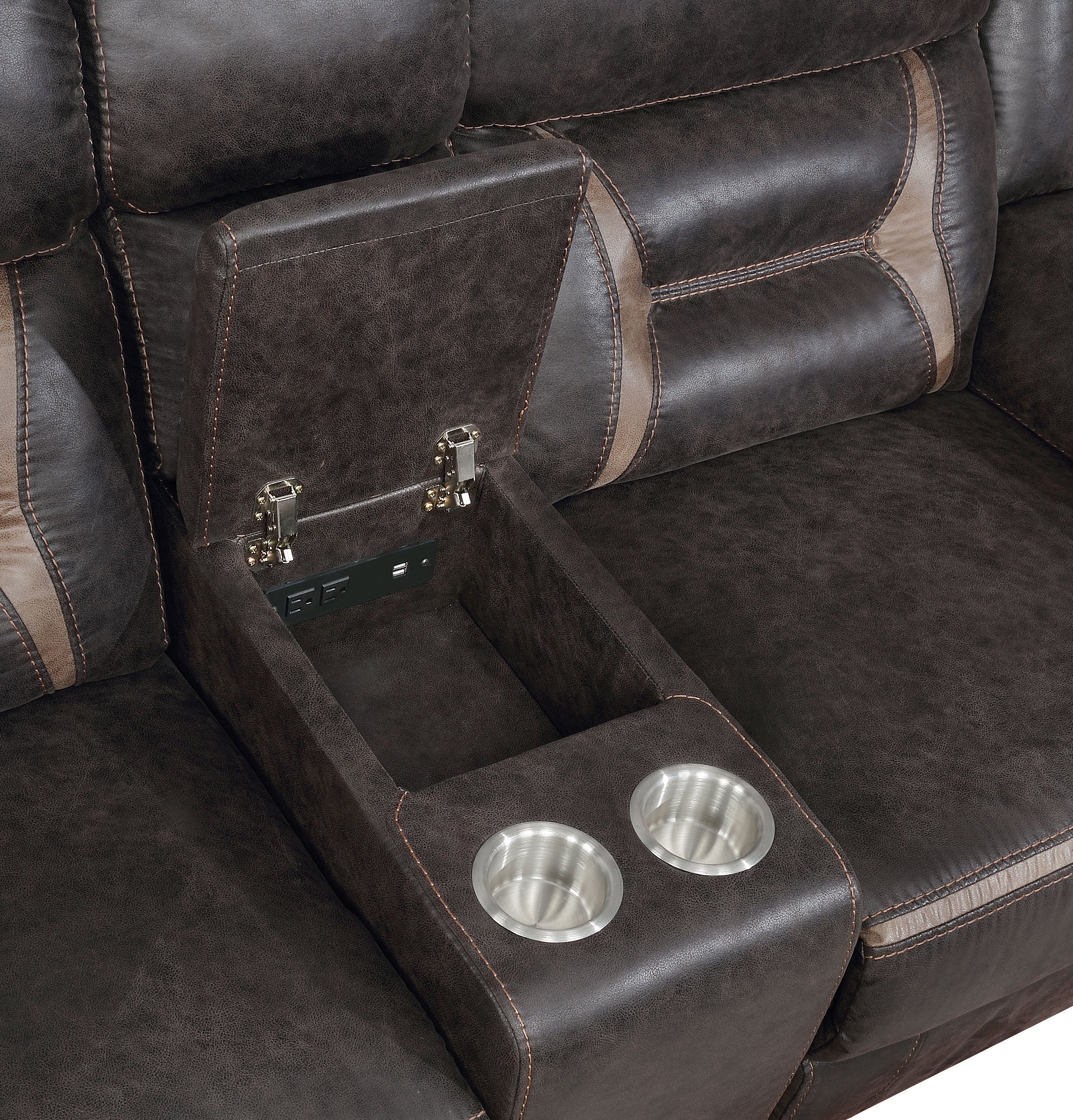 Greer Reclining Sofa Set - 2 Piece - Brown