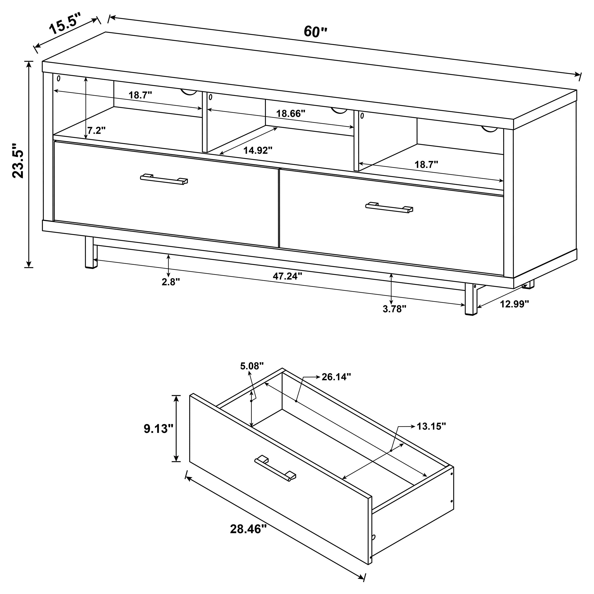 Casey 60" TV Stand