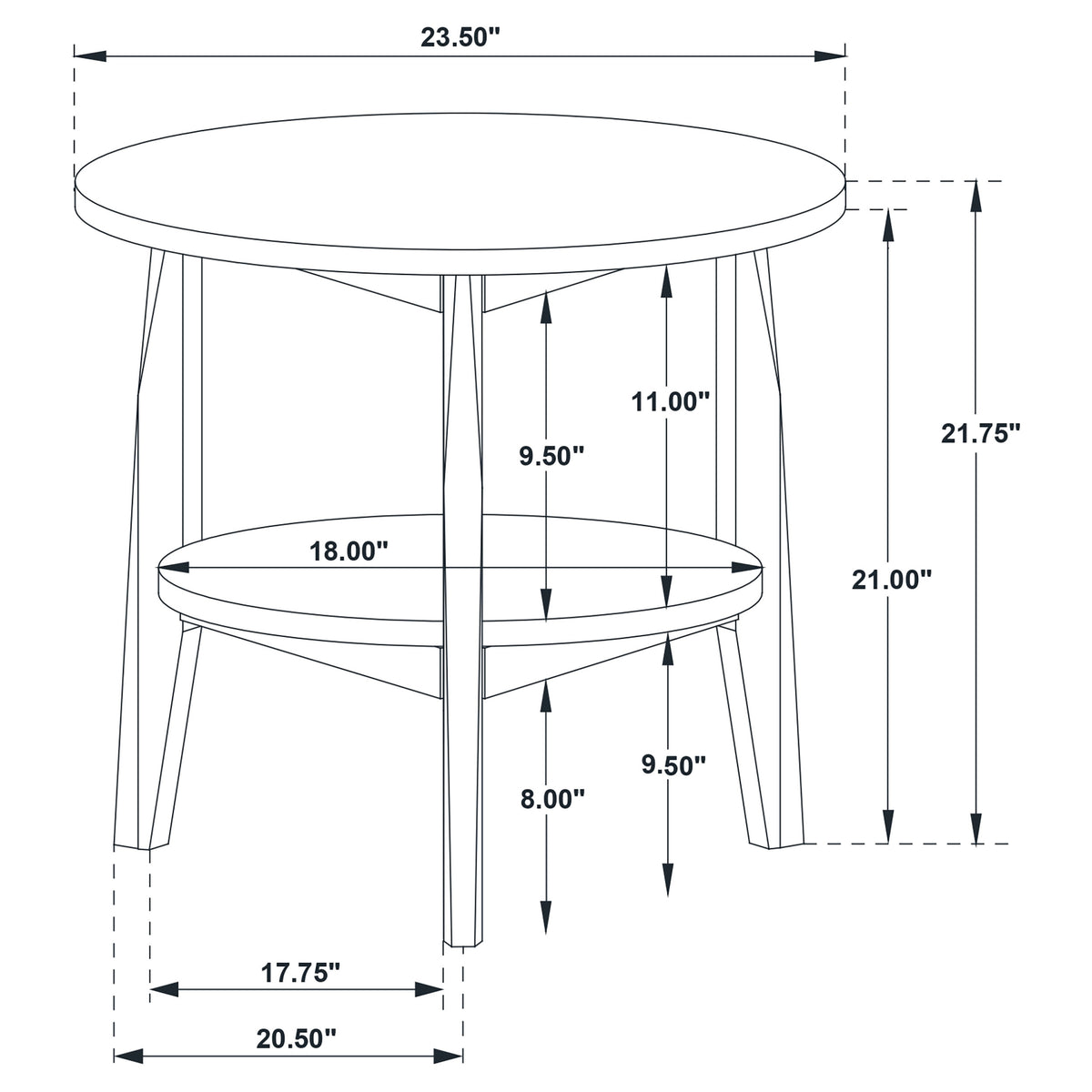 Bradley 2-piece Round SmartTop Coffee Table Set Grey and Natural