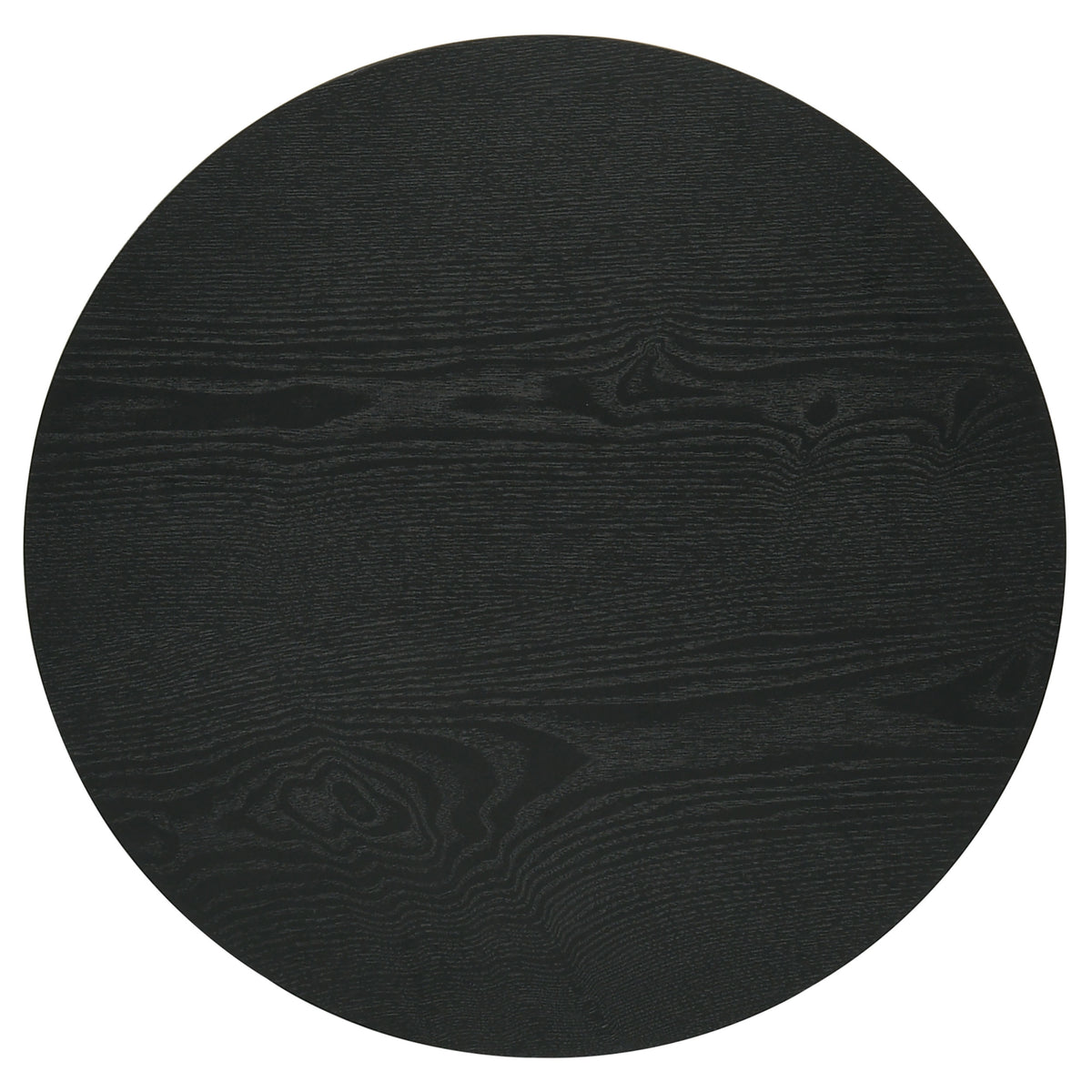 Hamlyn Round Fluted Occasional Side End Table Black