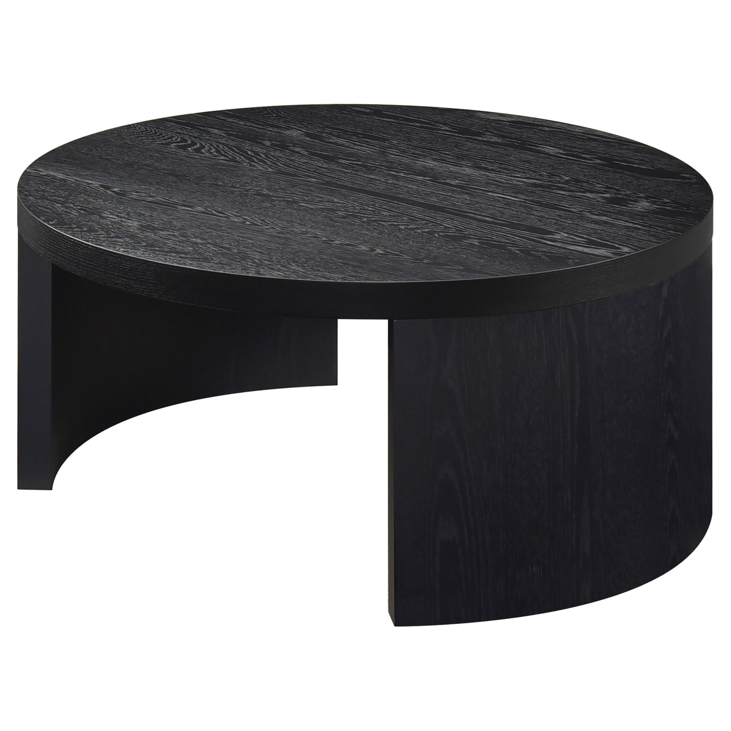 Sweeney 39-inch Round Wood Occasional Cocktail Coffee Table Black