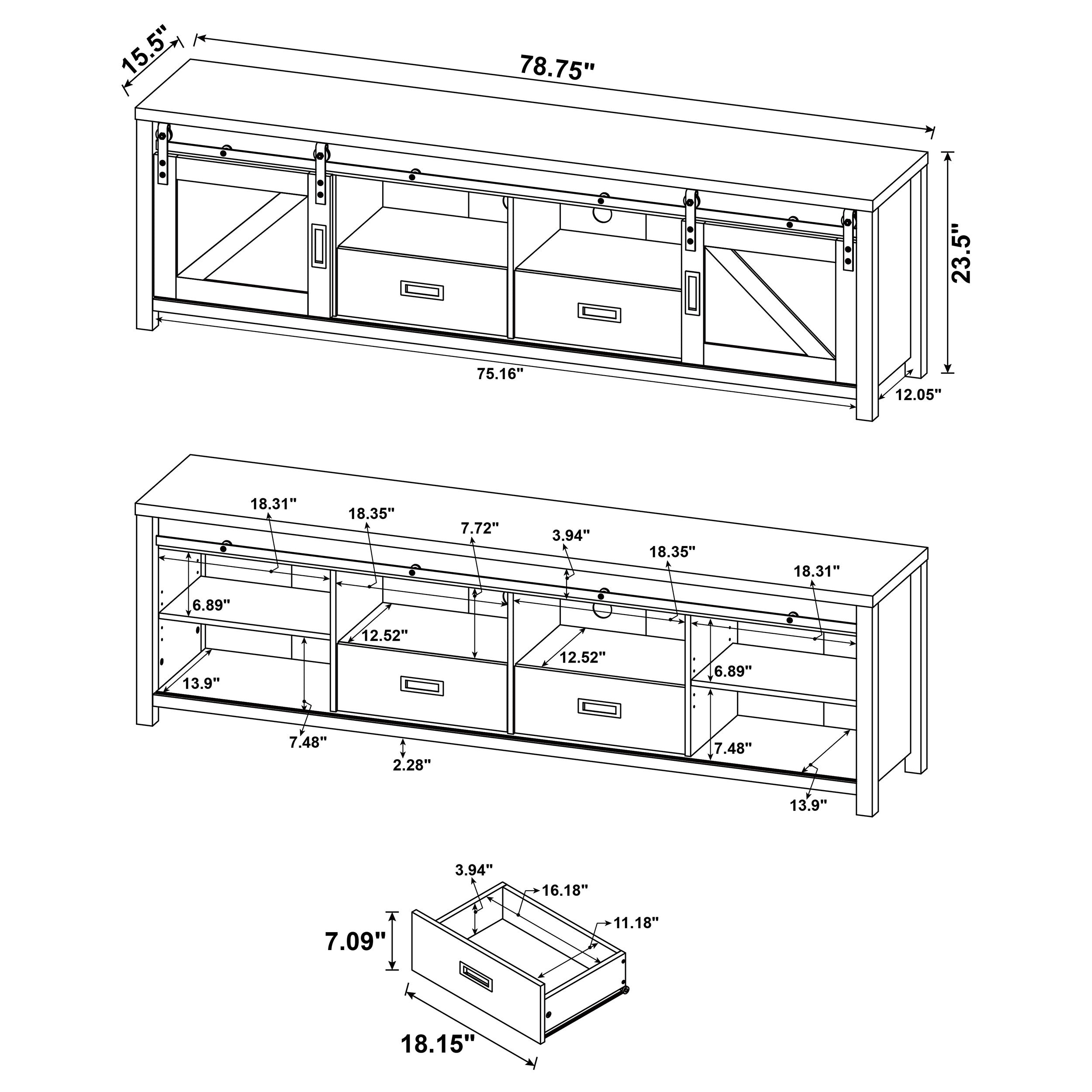 Madra 79" TV Stand