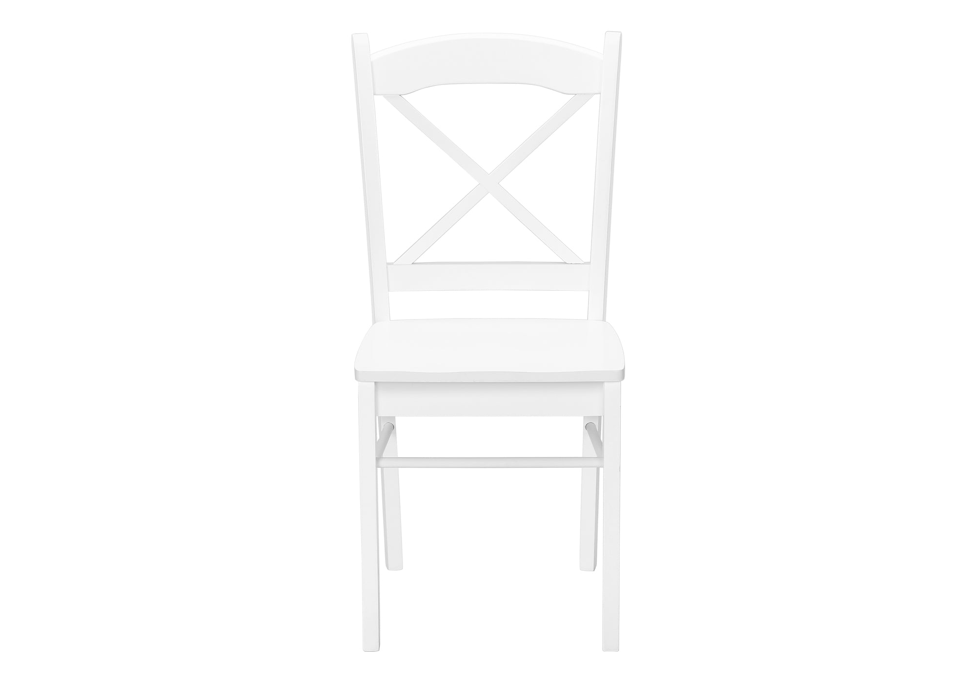 Modern X Back Kitchen Dining Side Chairs in White Set of 2