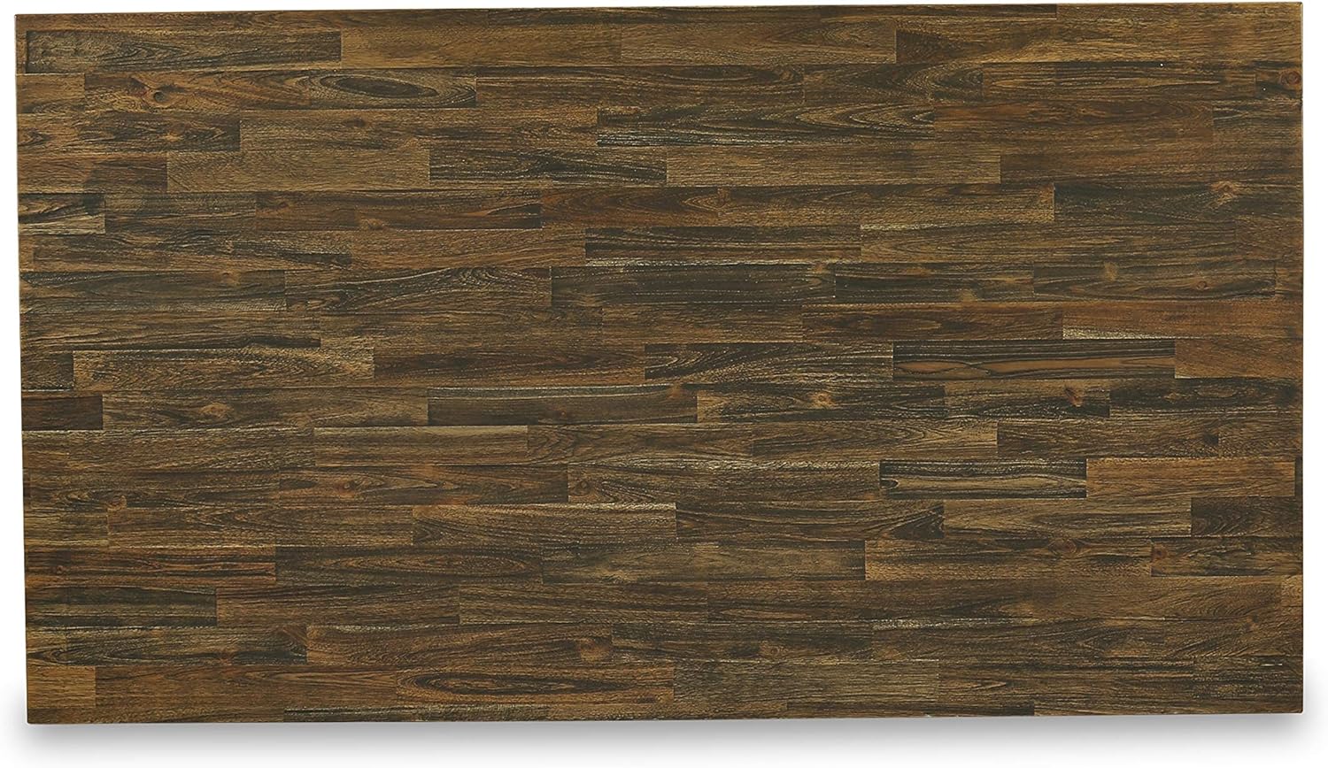 9 PC Modern X Base Rectangular Dining Room Table And Parson High Back Chairs in Black / Jacobean