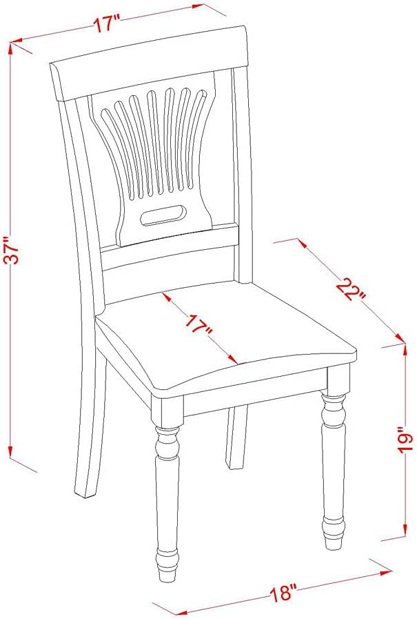 5 Pc Portland Dining Room Oval Table With Leaf and 4 Chairs in Saddle Brown