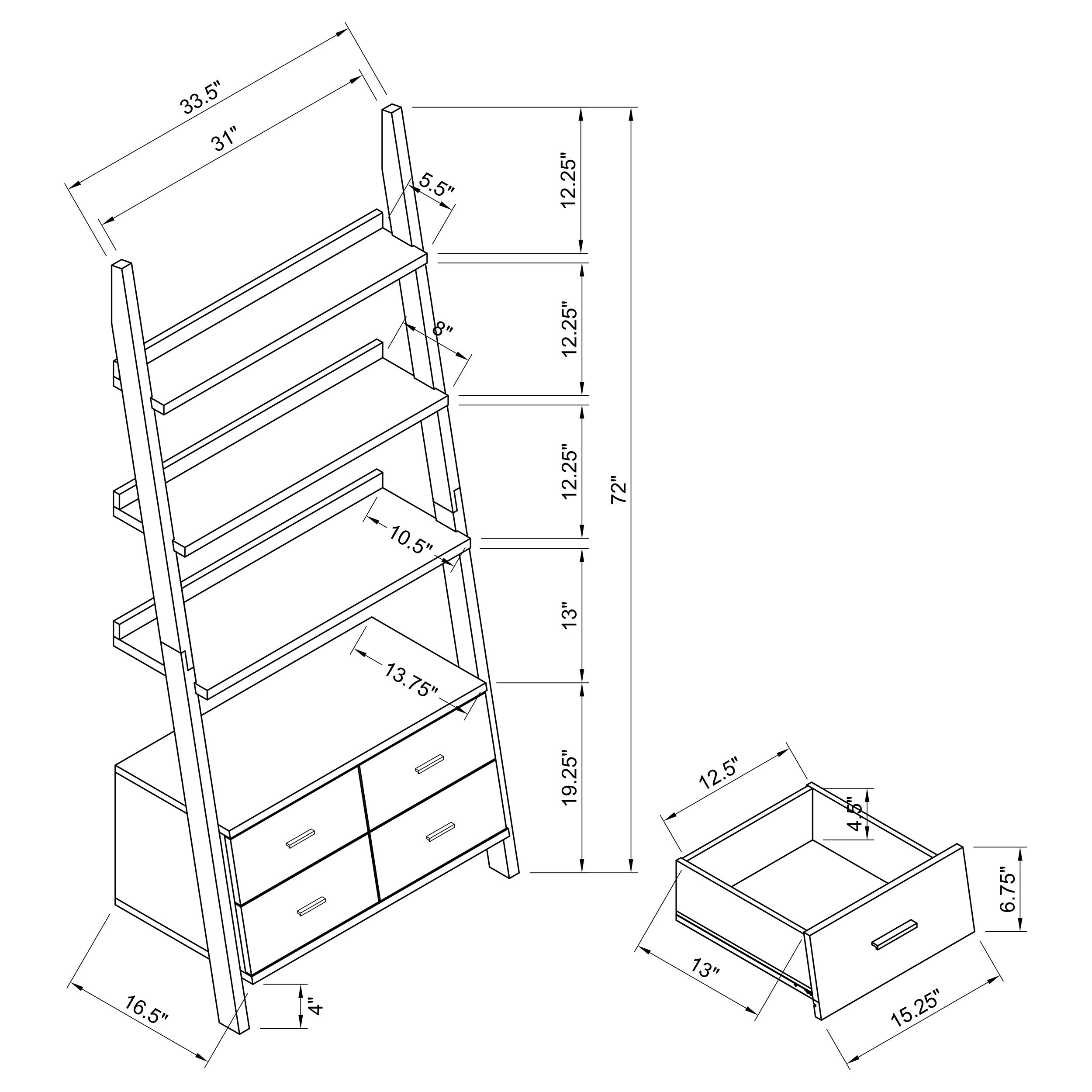 Colella 3-piece Bookshelf