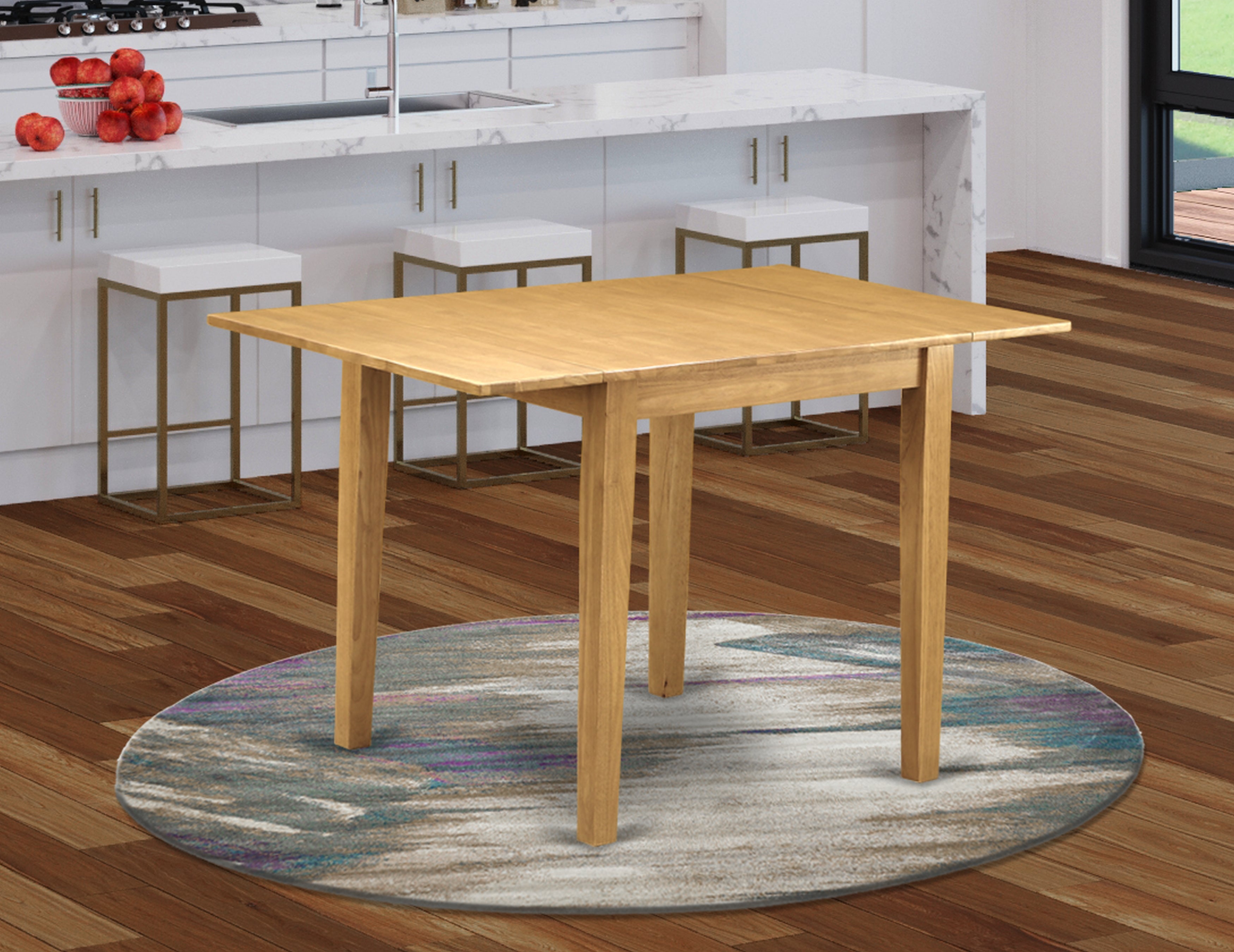 NDT-OAK-T Norden Rectangular Table 30"X48" With 2 Drop Leaves In Oak Finish