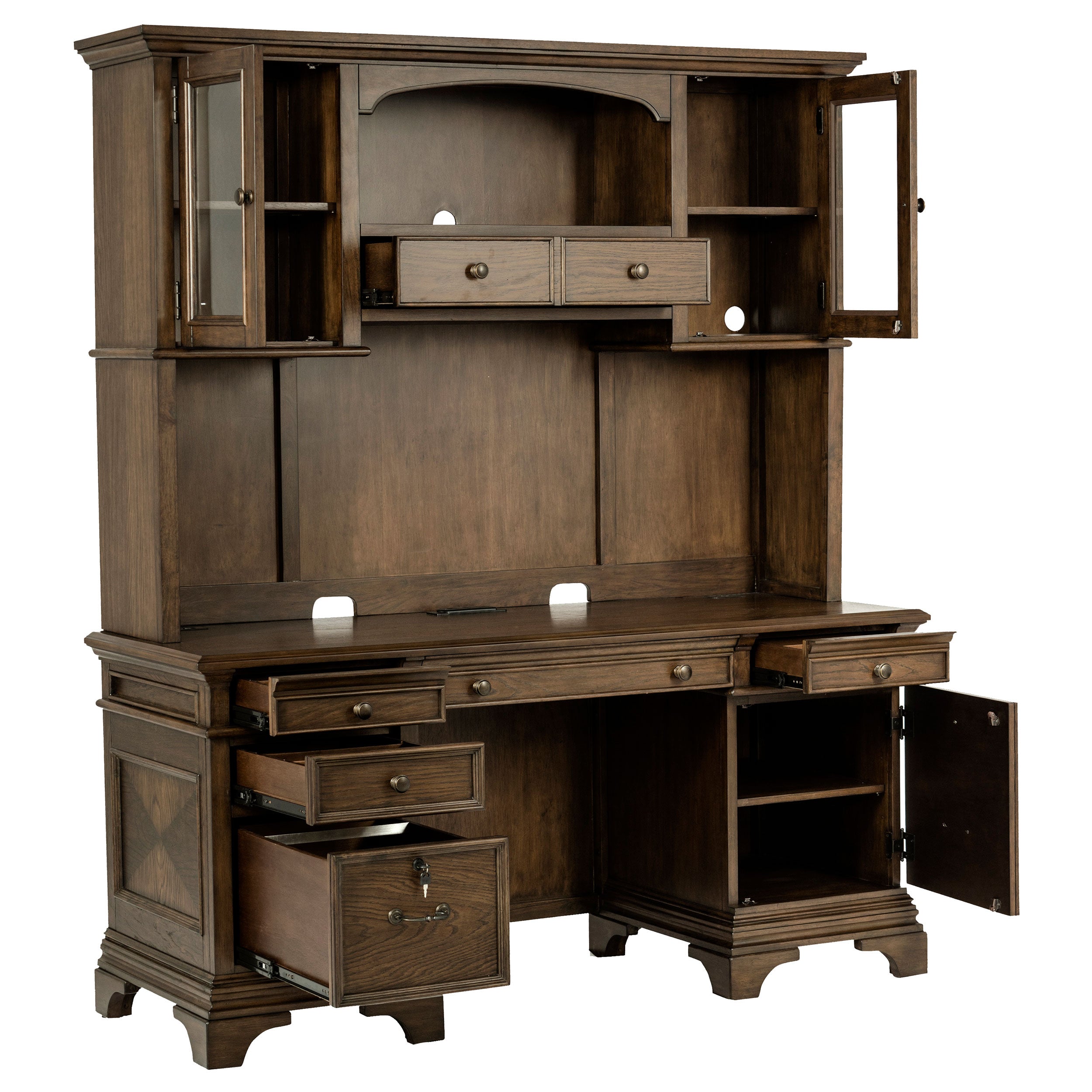 Hartshill Credenza Desk and Hutch