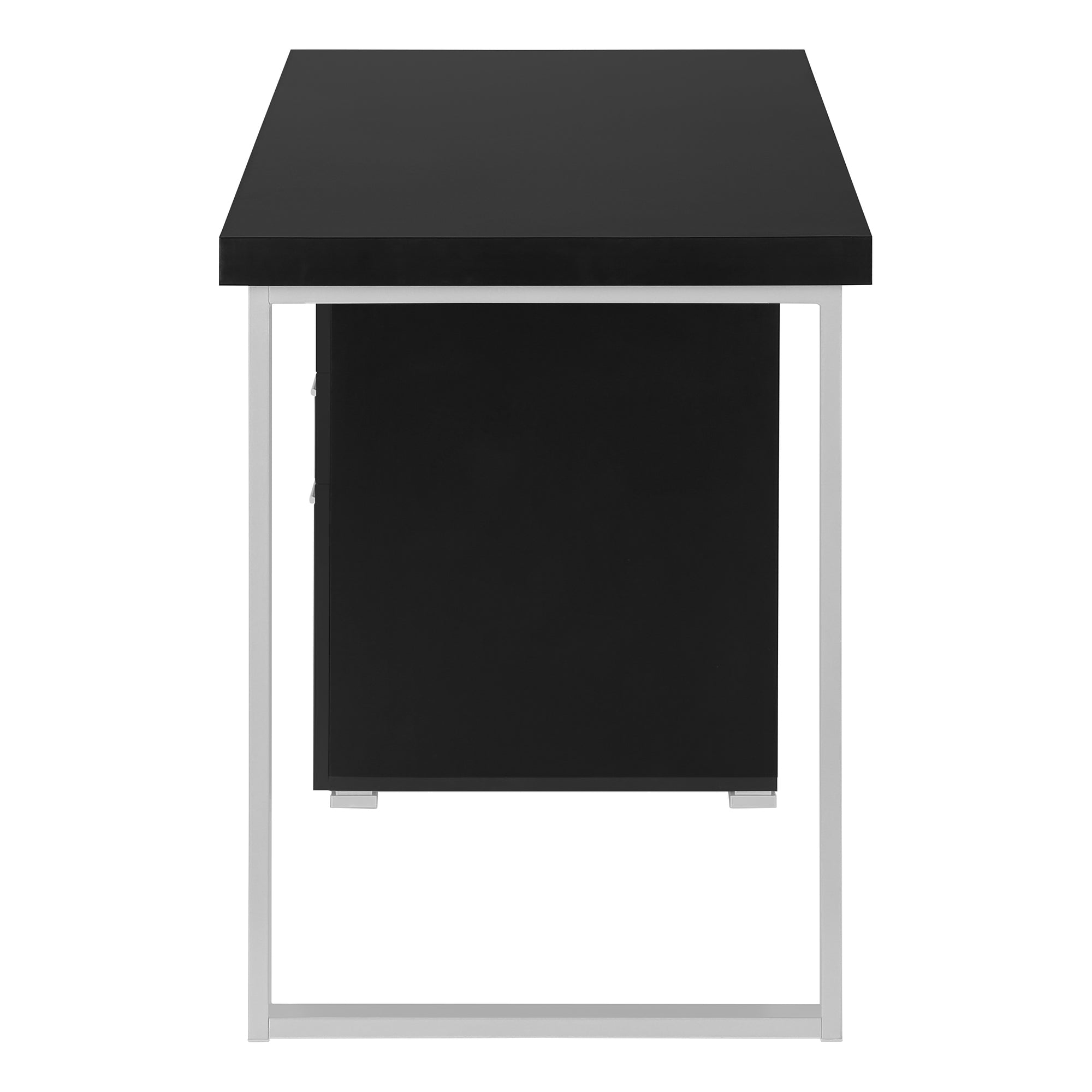 Left Or Right Set Up Modern Home Office Desk With Drawers in Black
