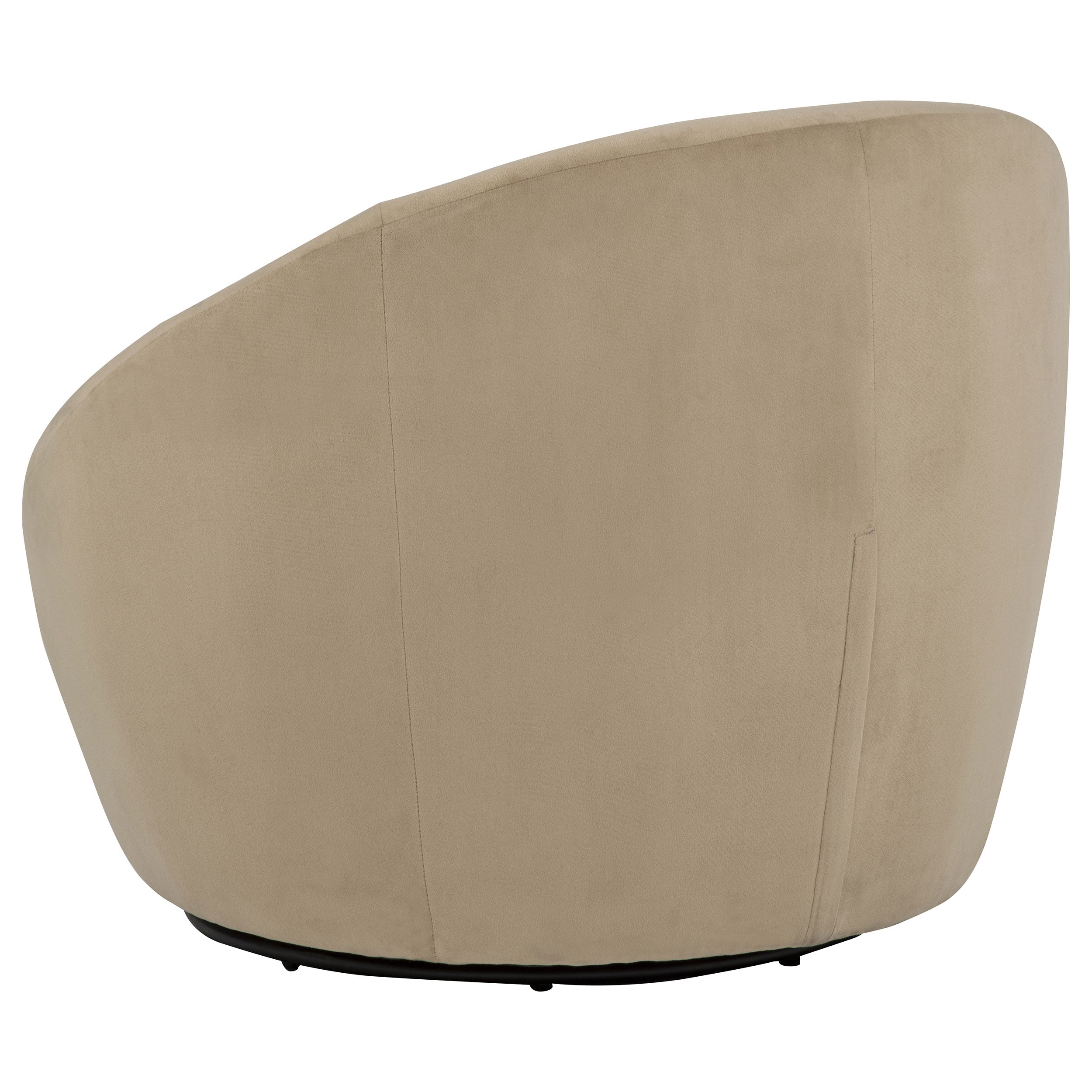 Myernick Velvet Upholstered Swivel Accent Chair Camel